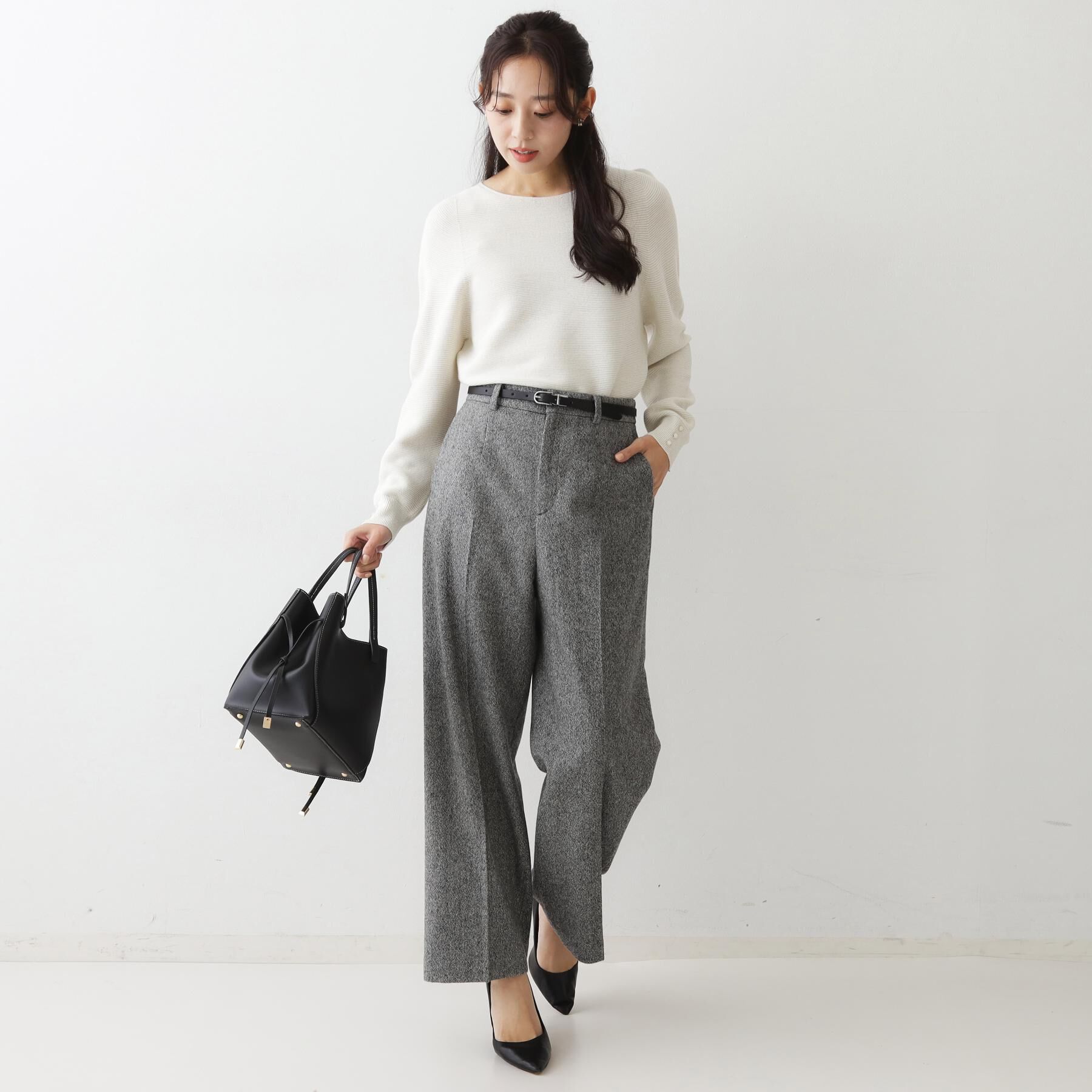 COUP DE CHANCE「【日本製】ラメ入りツイードパンツ」|その他|