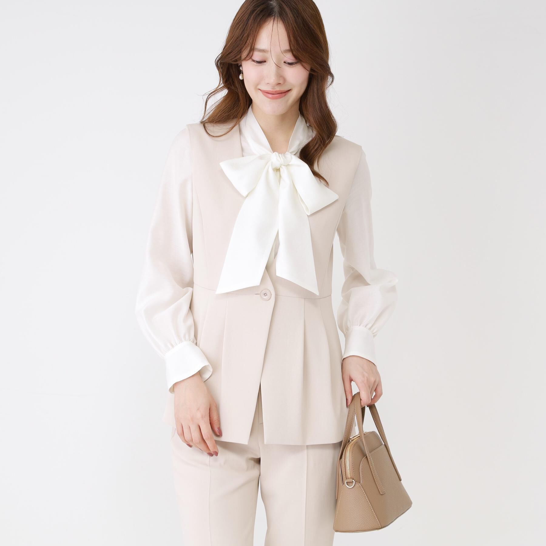 COUP DE CHANCE「【手洗い可／日本製／セットアップ可】カラーレスジレ」|ベスト・ジレ|