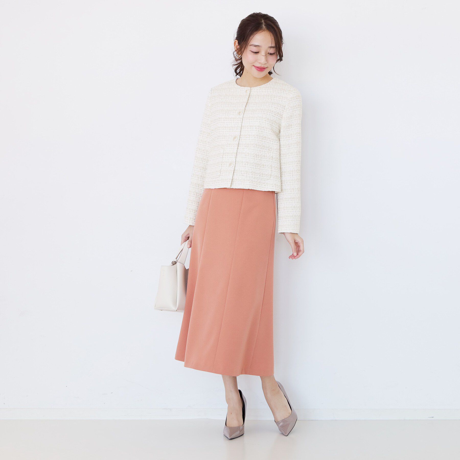 COUP DE CHANCE「【ON/OFF着回し】カラーツイードジャケット」|ノーカラージャケット|