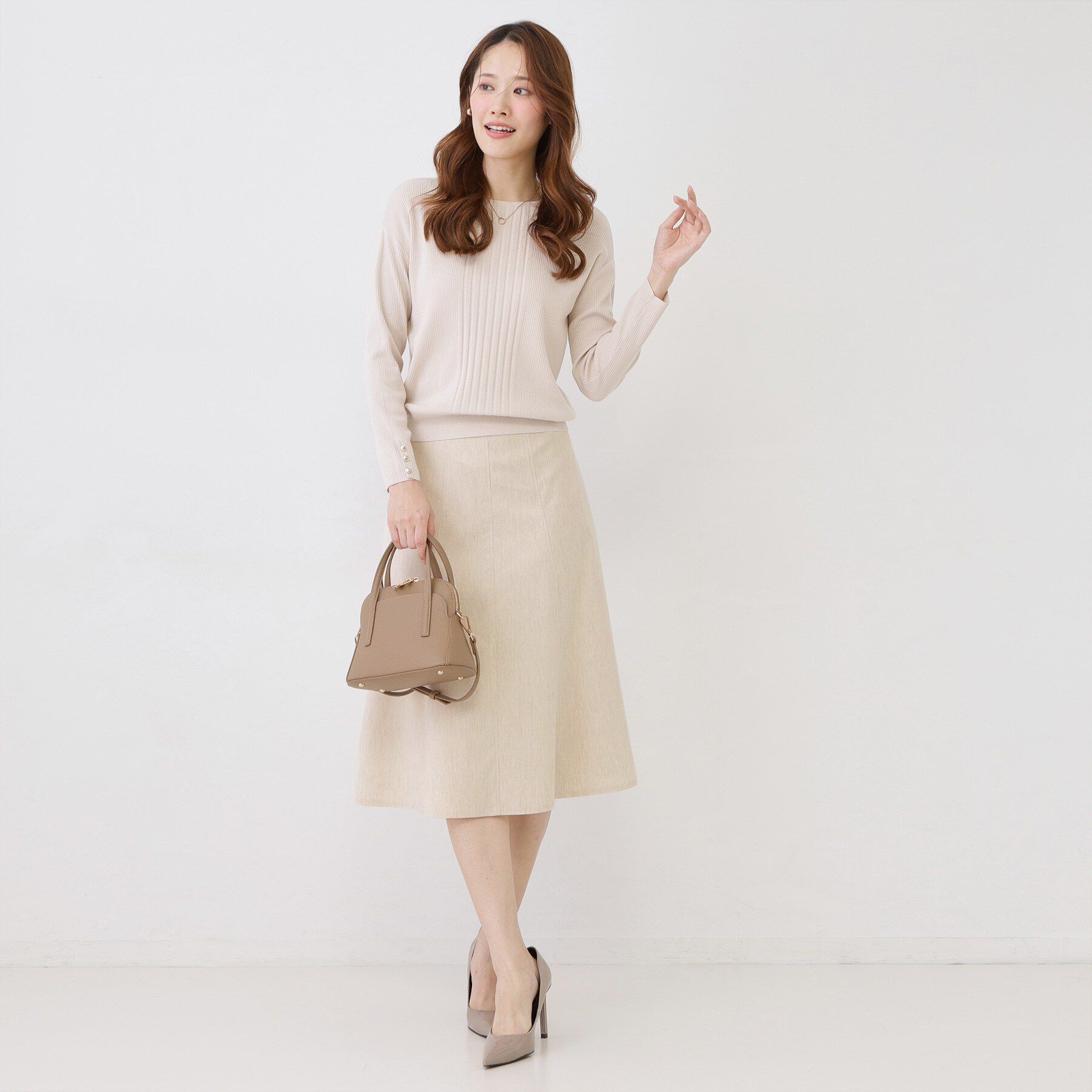 COUP DE CHANCE「【手洗い可／日本製】麻混フレアースカート」|スカート|