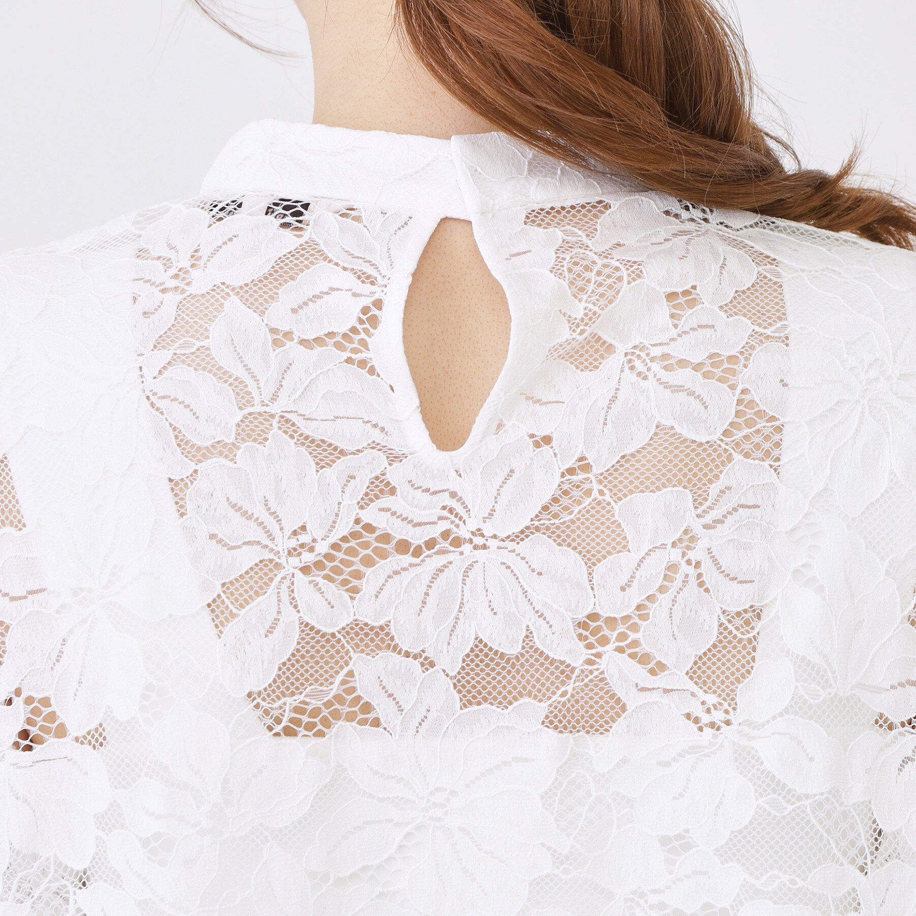 COUP DE CHANCE「【手洗い可】コットン混レースブラウス」|シャツ・ブラウス|