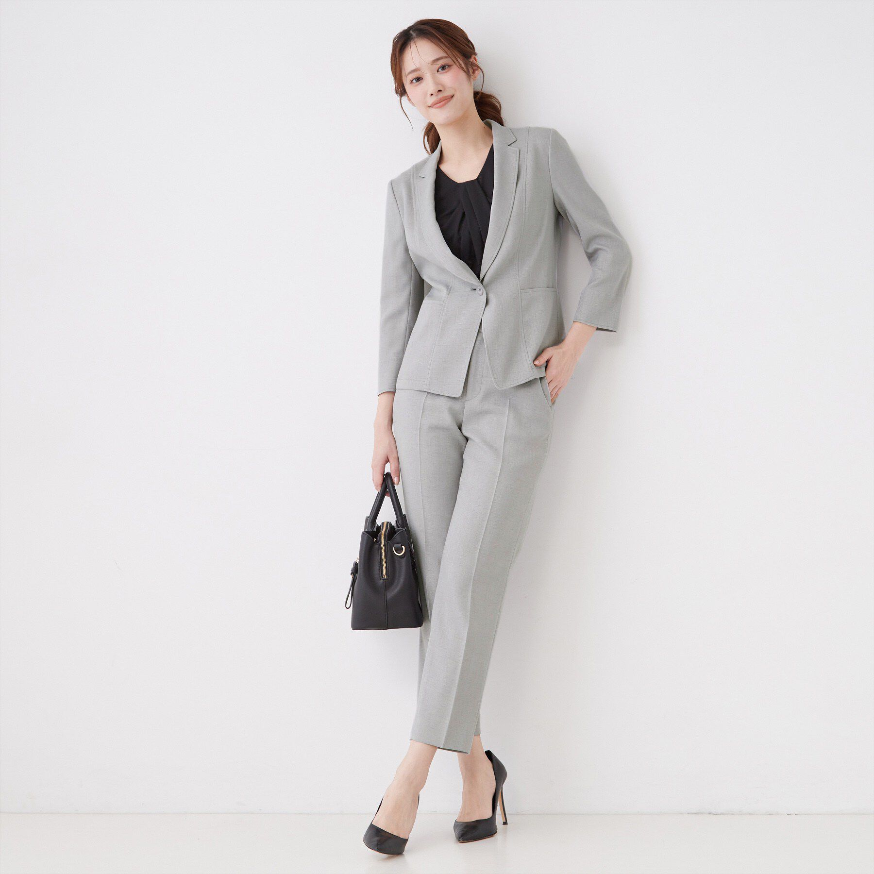 COUP DE CHANCE「【手洗い可／日本製／7分袖／UVケア】リネンライク テーラードジャケット」|テーラードジャケット|