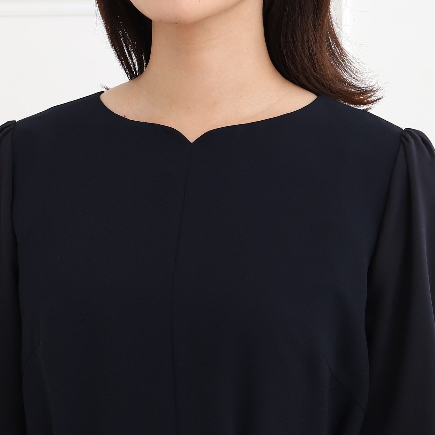 Reflect「【夏SALE／フォーマル/洗える】スリーブデザインジョーゼットワンピース」|ワンピース|