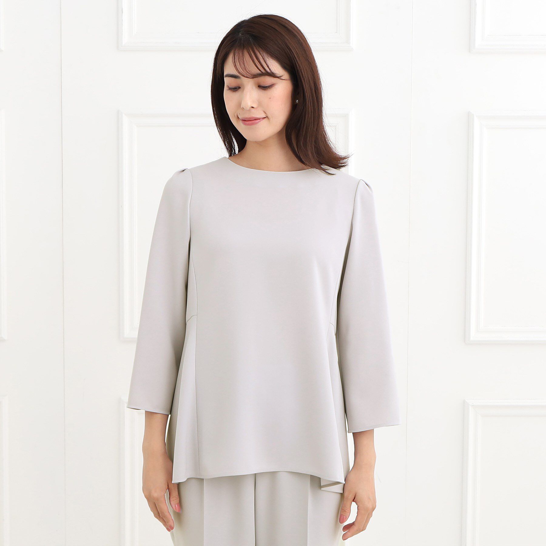 Reflect「【フォーマル/洗える/セットアップ可】ぺプラムデザインブラウス」|シャツ・ブラウス|