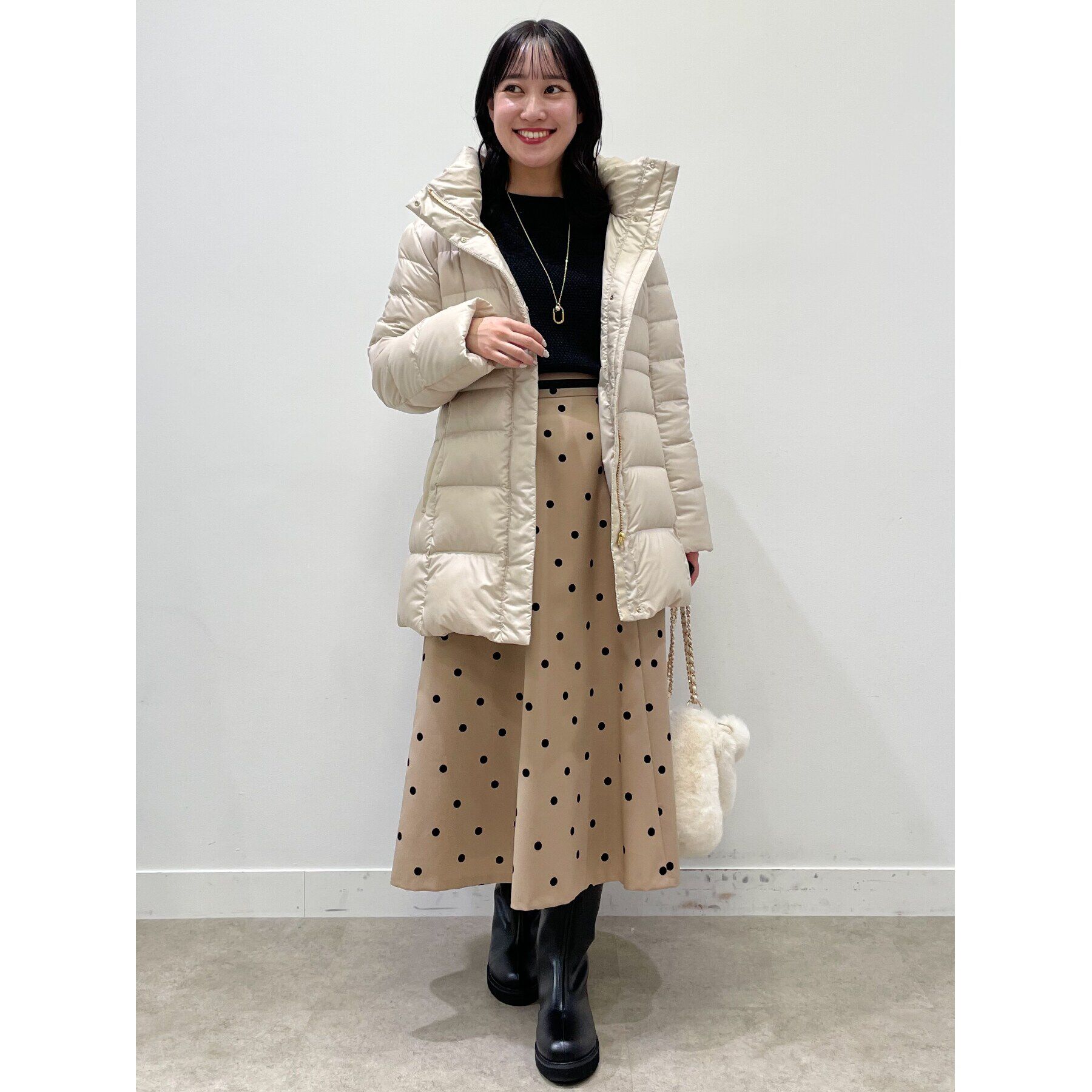 Reflect「ドットプリントフレアスカート」|スカート|