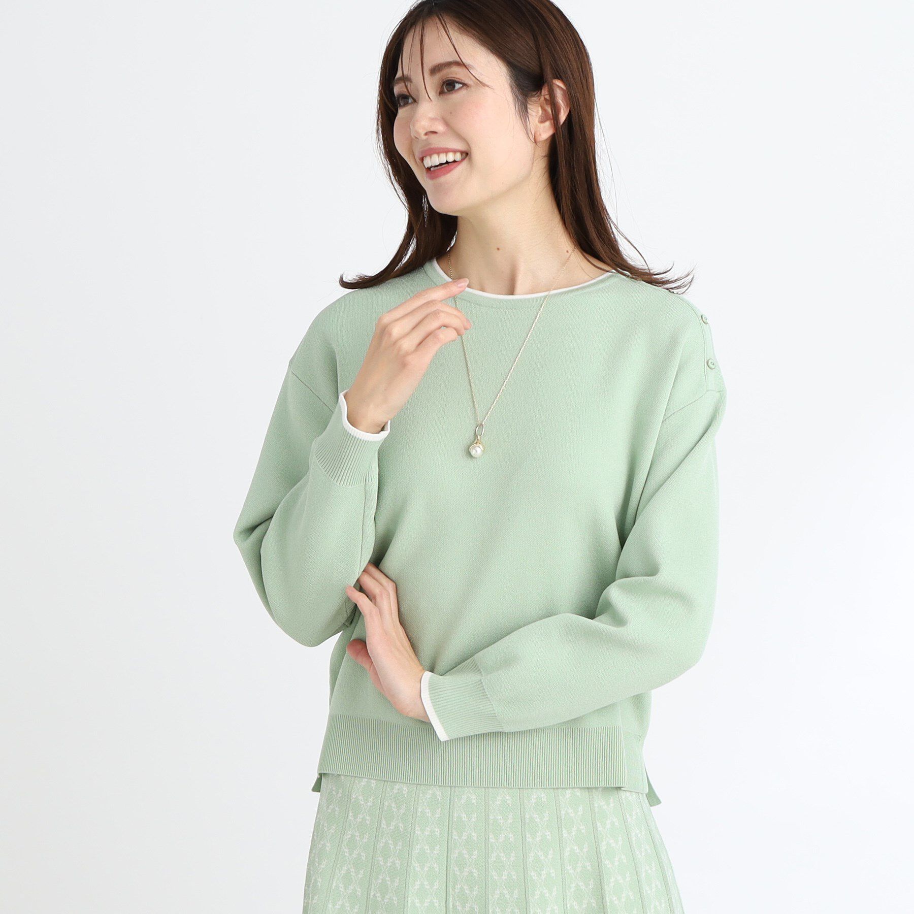 Reflect「【WEB限定カラーあり／セットアップ可】ダブルジャカードニット」|ニット・セーター|