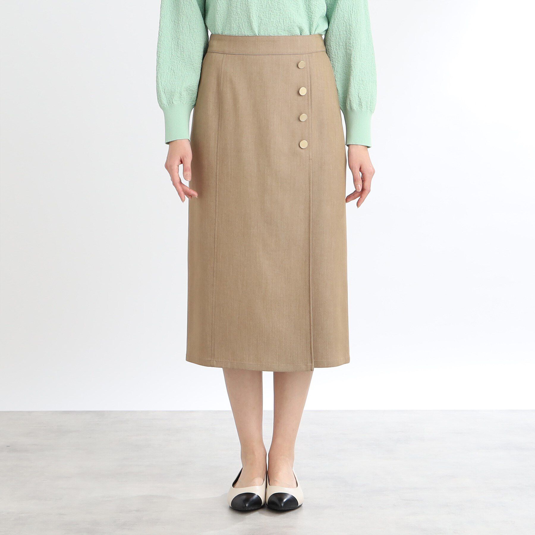 Reflect「【手洗い可】デニム調タイトスカート」|スカート|