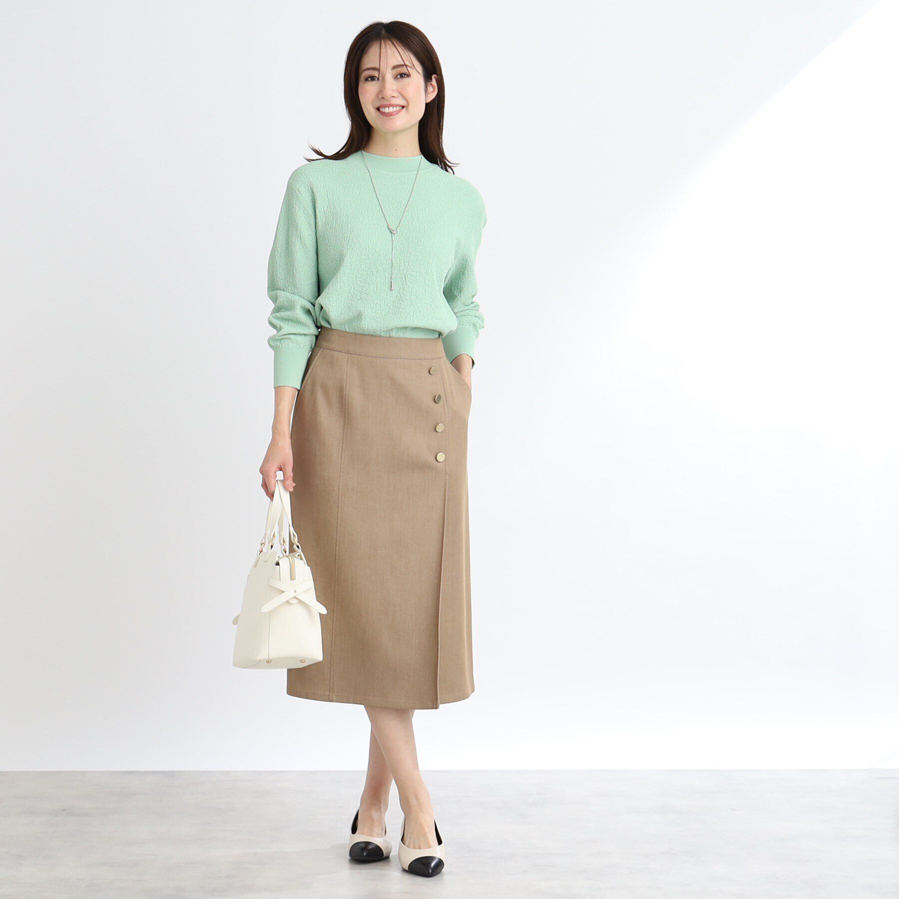 Reflect「【手洗い可】デニム調タイトスカート」|スカート|