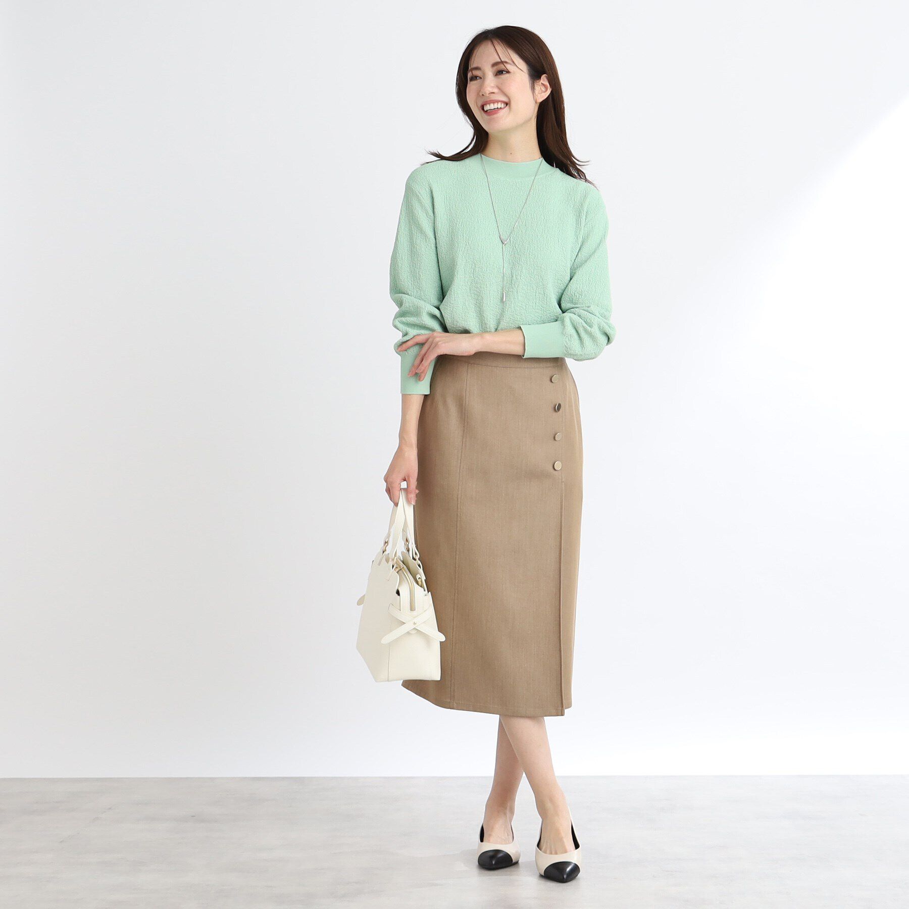 Reflect「【手洗い可】デニム調タイトスカート」|スカート|