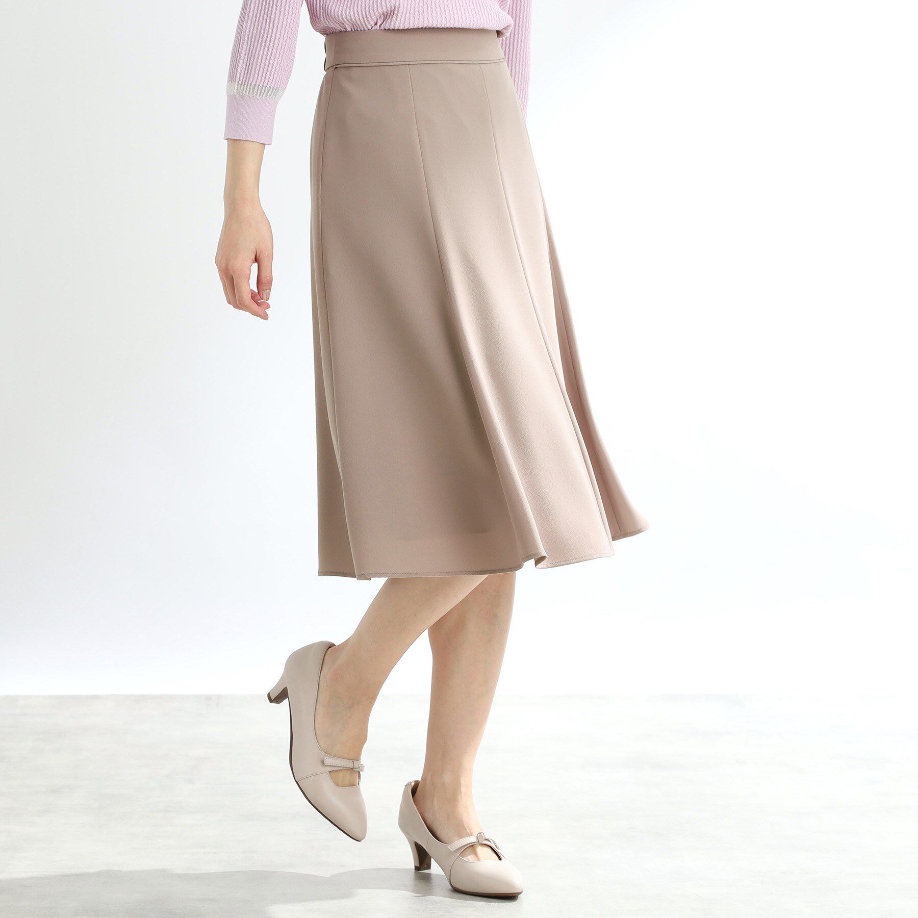 Reflect「【セットアップ可能】バックサテンフレアスカート」|スカート|