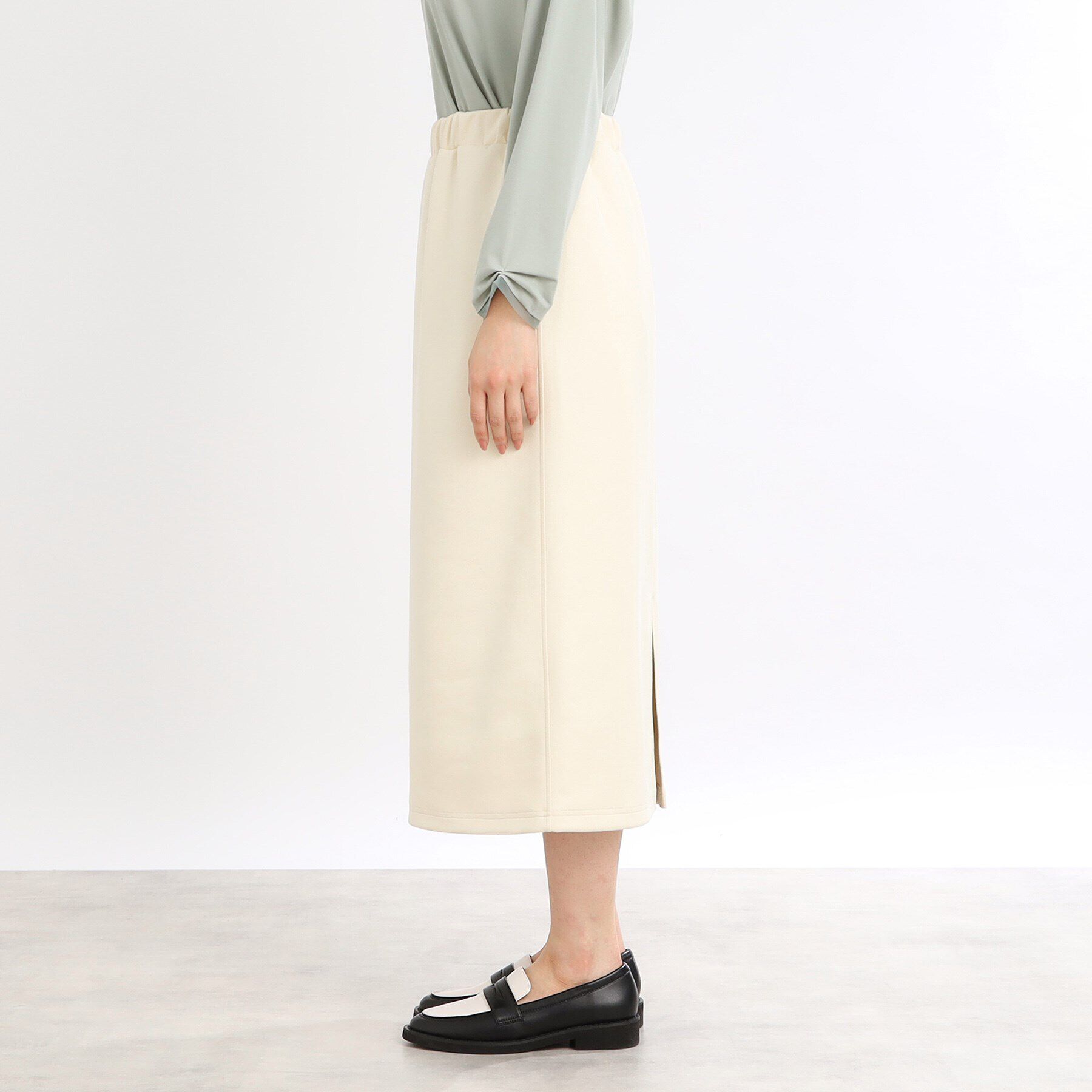 Reflect「【手洗い可／ウエスト総ゴム／細見え】リラクシータイトスカート」|スカート|