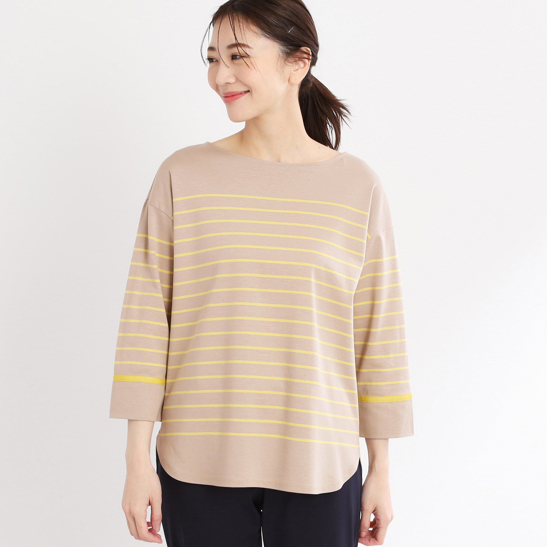 Reflect「【洗える】パネルボーダープルオーバー」|Tシャツ・カットソー|