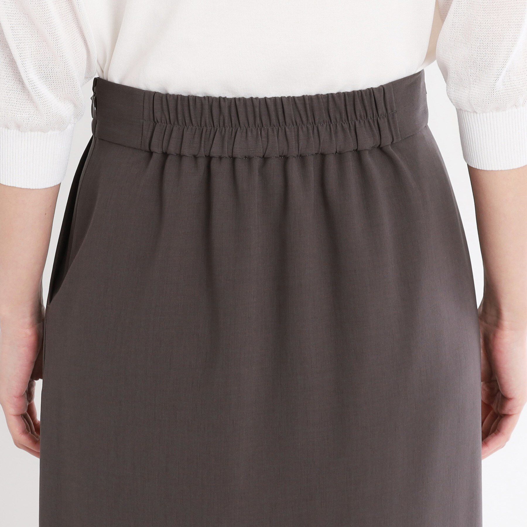 Reflect「【UVカット／洗える／セットアップ可】ラップ風ナロースカート」|スカート|