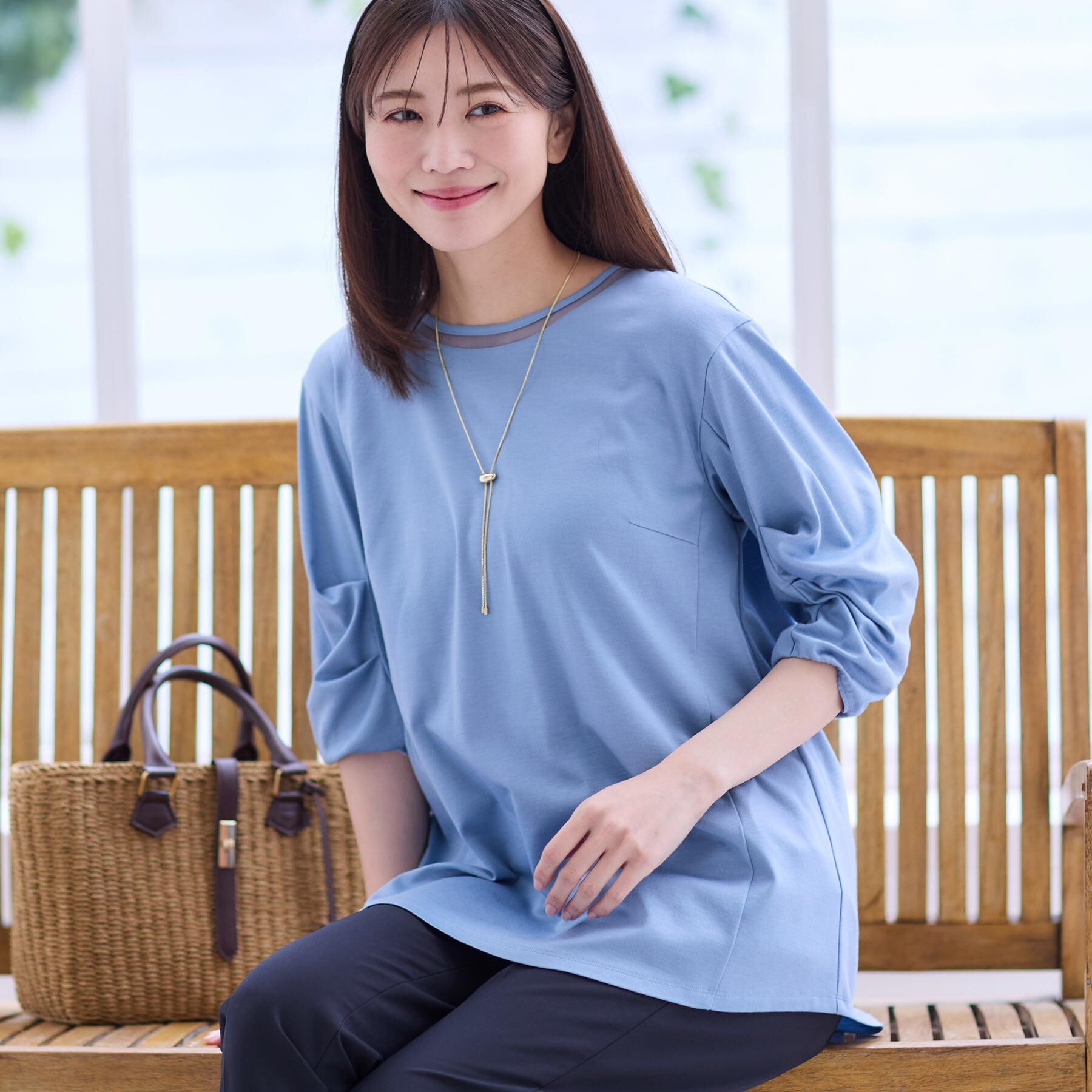 Reflect「【腰周りカバー】すっきり見えAラインカットソー」|Tシャツ・カットソー|