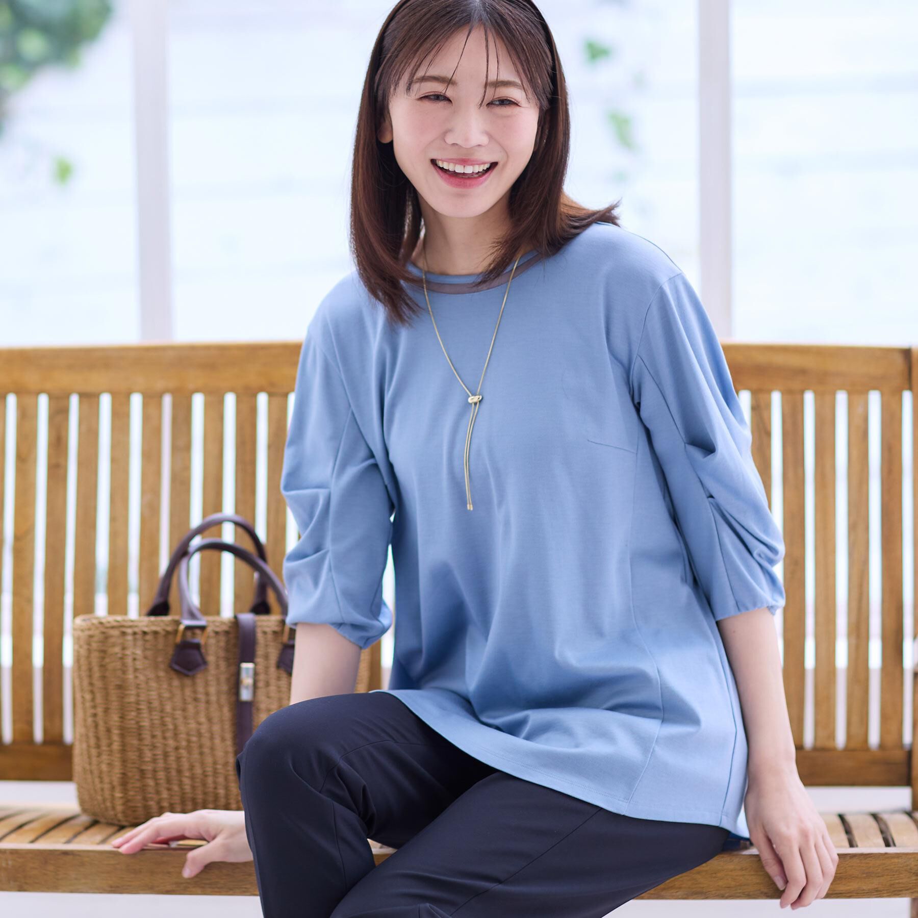 Reflect「【腰周りカバー】すっきり見えAラインカットソー」|Tシャツ・カットソー|