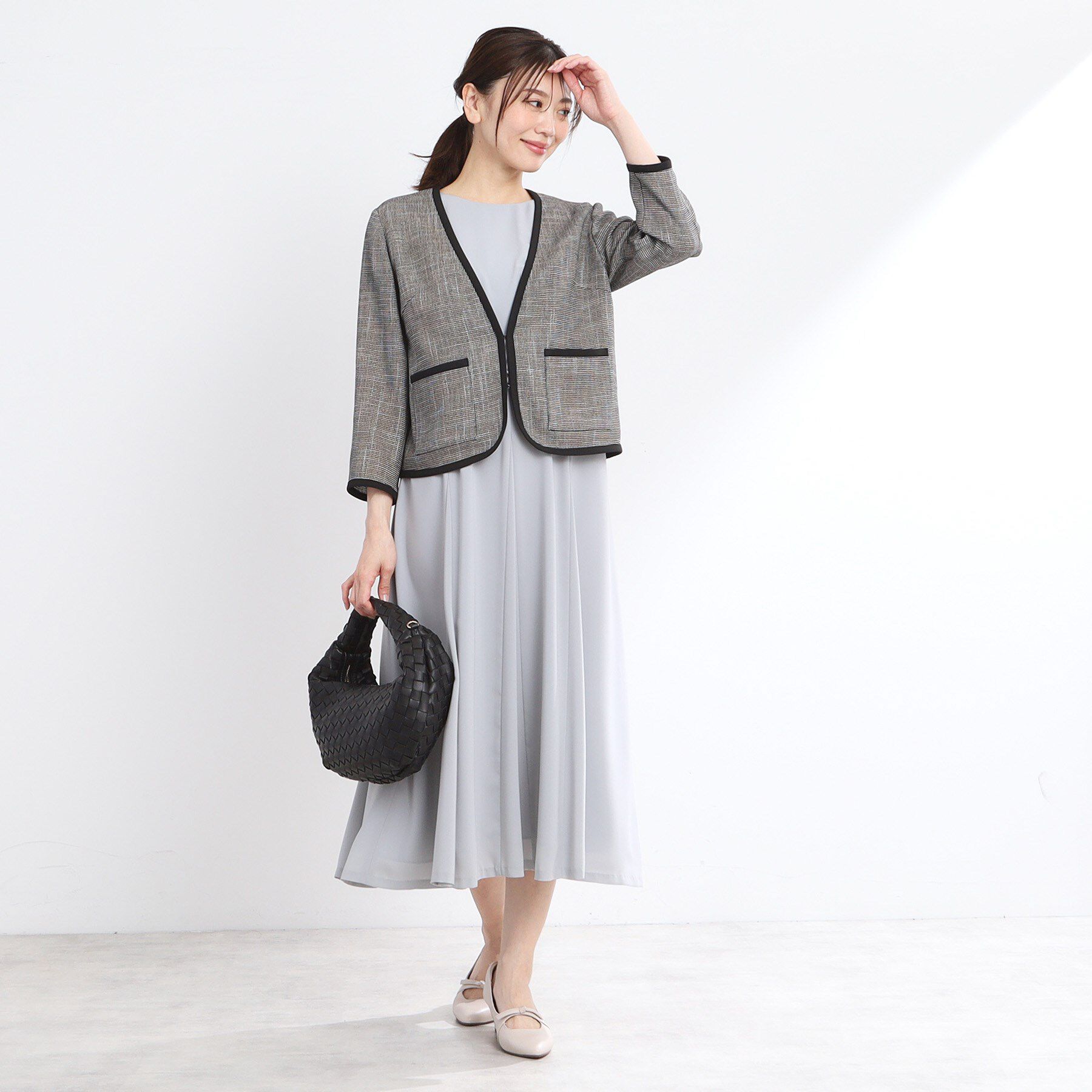 Reflect「【夏SALE／R‐QUALITY／手洗い可】パイピングジャケット」|ノーカラージャケット|