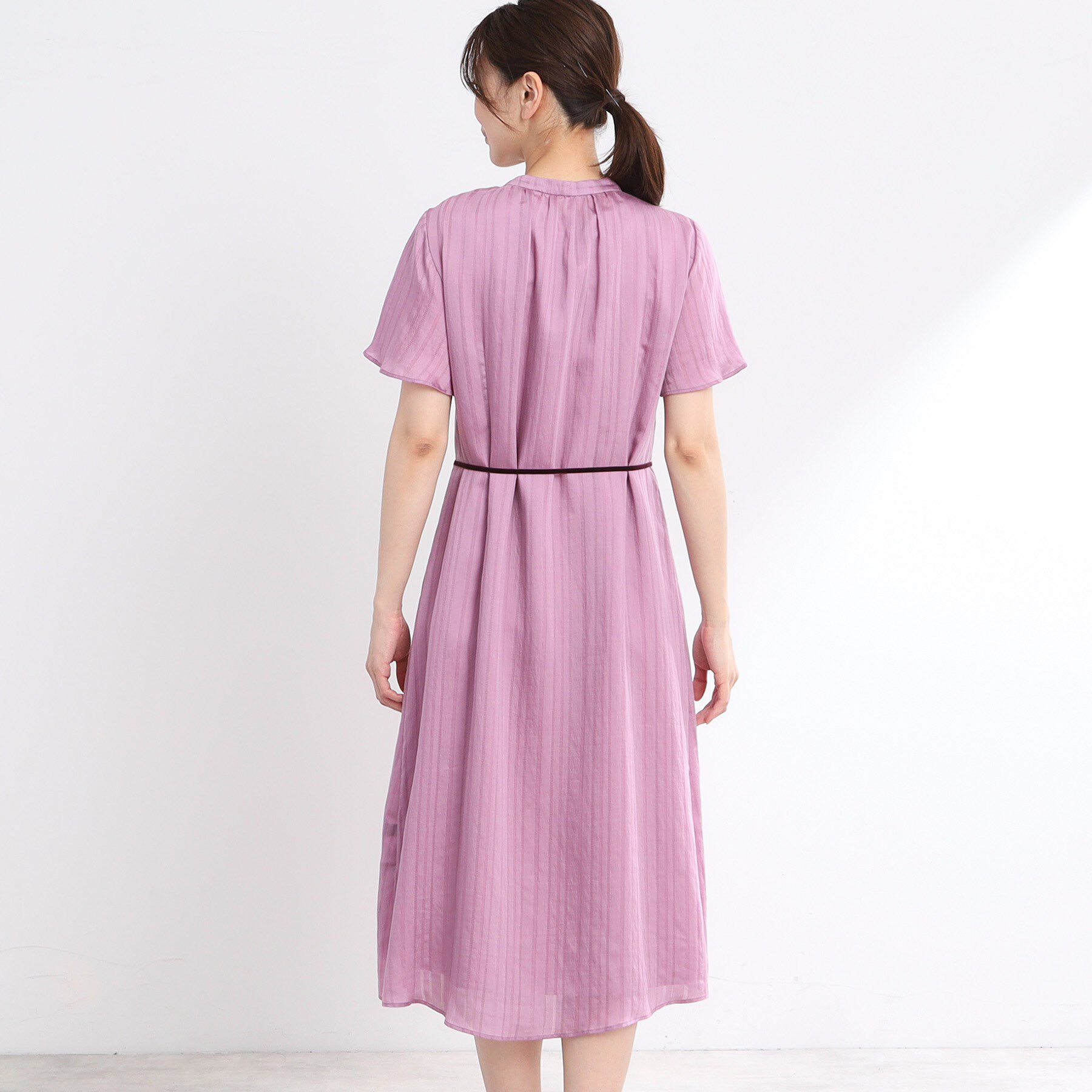 Reflect「【夏SALE／手洗い可】シャドーボーダーワンピース」|ワンピース|