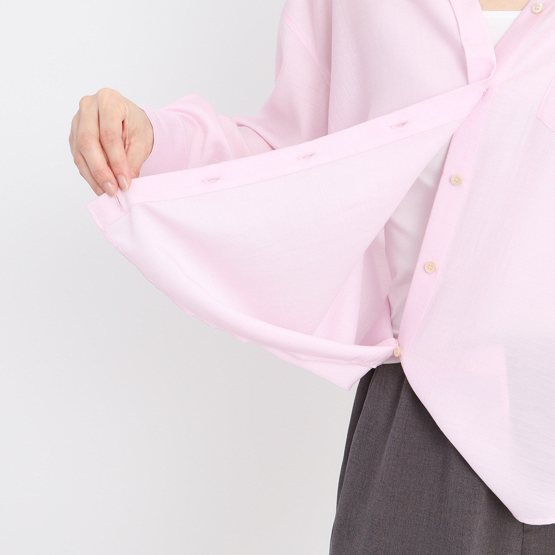 Reflect「【マシンウォッシュ可】3WAYシアーシャツブラウス」|シャツ・ブラウス|