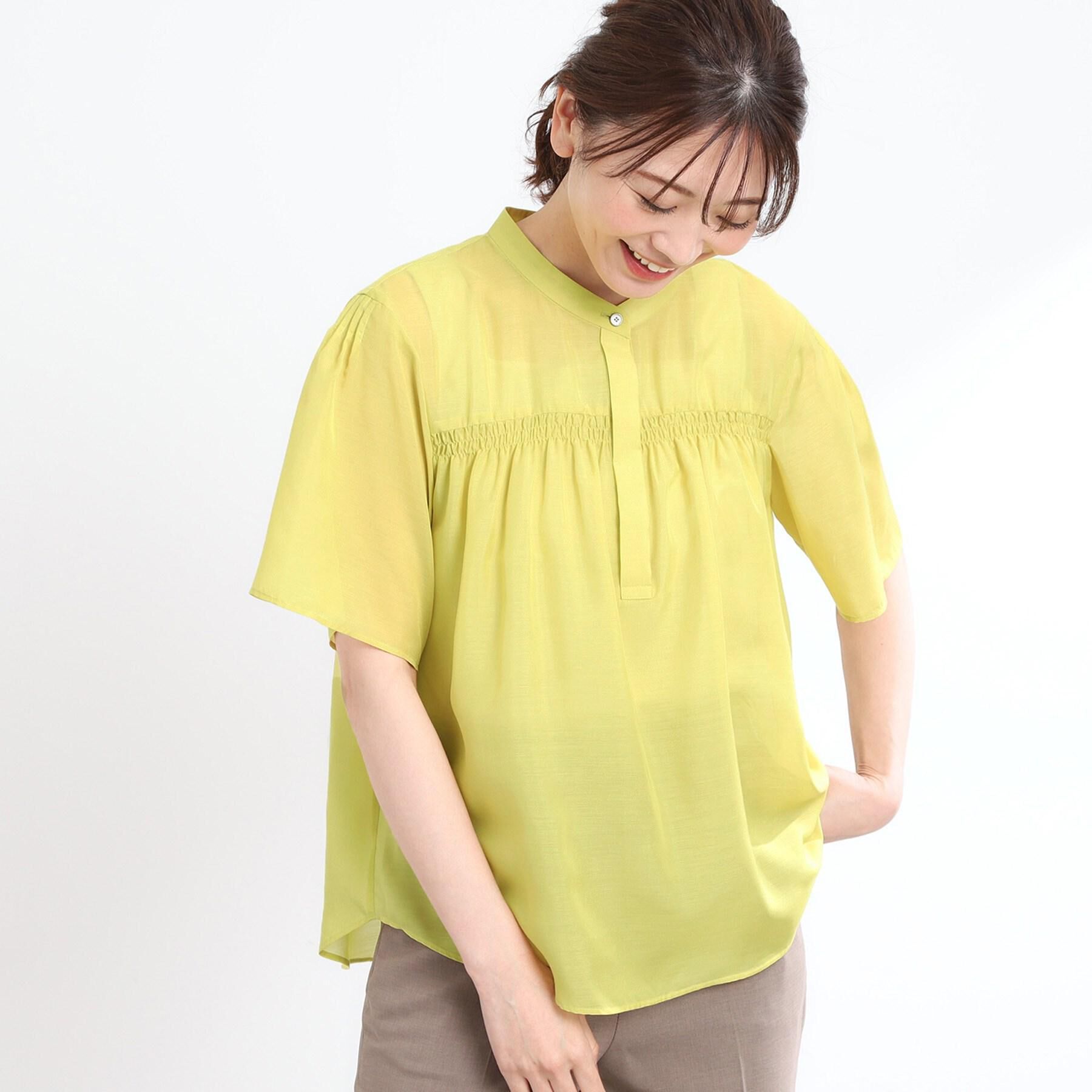 Reflect「【選べる5色◎／マシンウォッシュ可】シャーリングデザインブラウス」|シャツ・ブラウス|