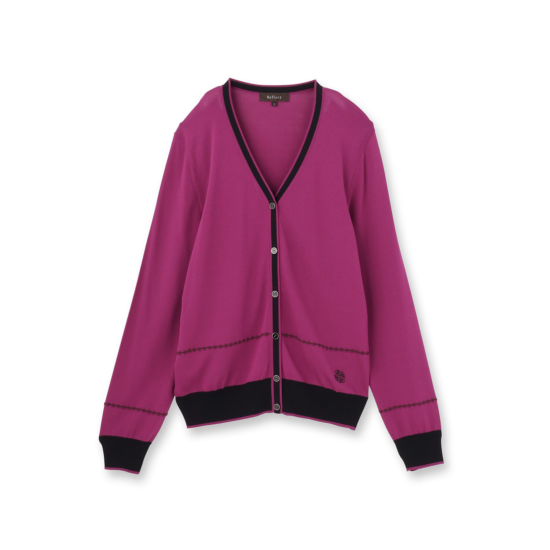 Reflect「【WEB先行カラーあり／手洗い可／アンサンブル可】バイカラーカーディガン」|カーディガン|