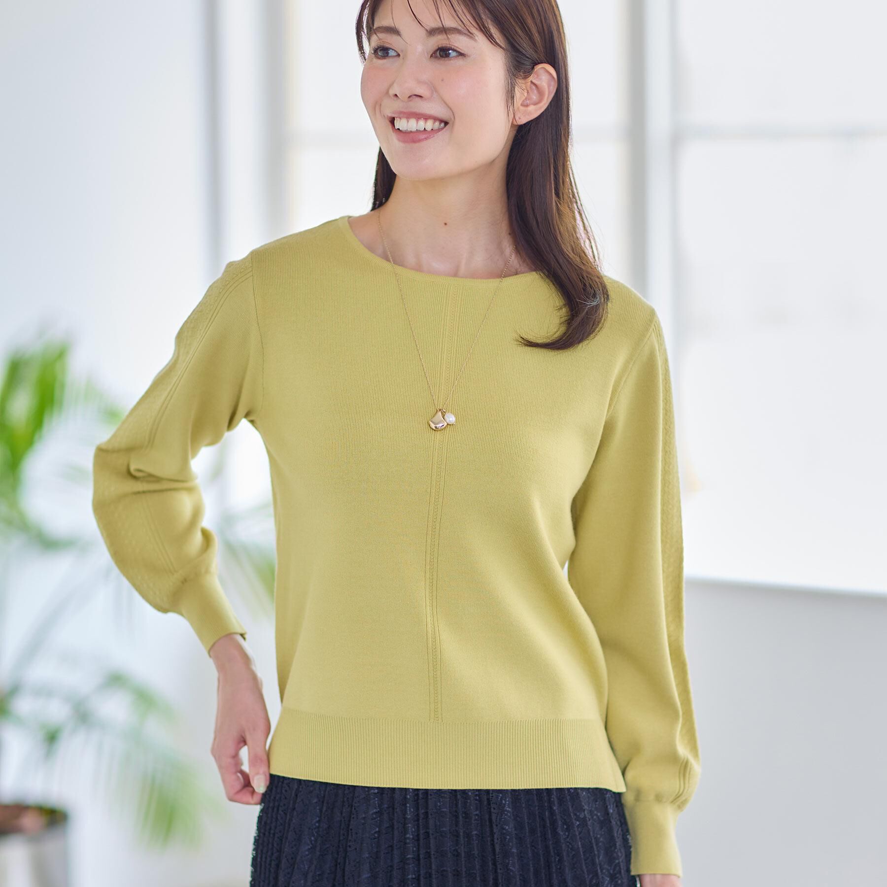 Reflect「【選べる6色／長く着られる◎】ボートネックニット」|ニット・セーター|