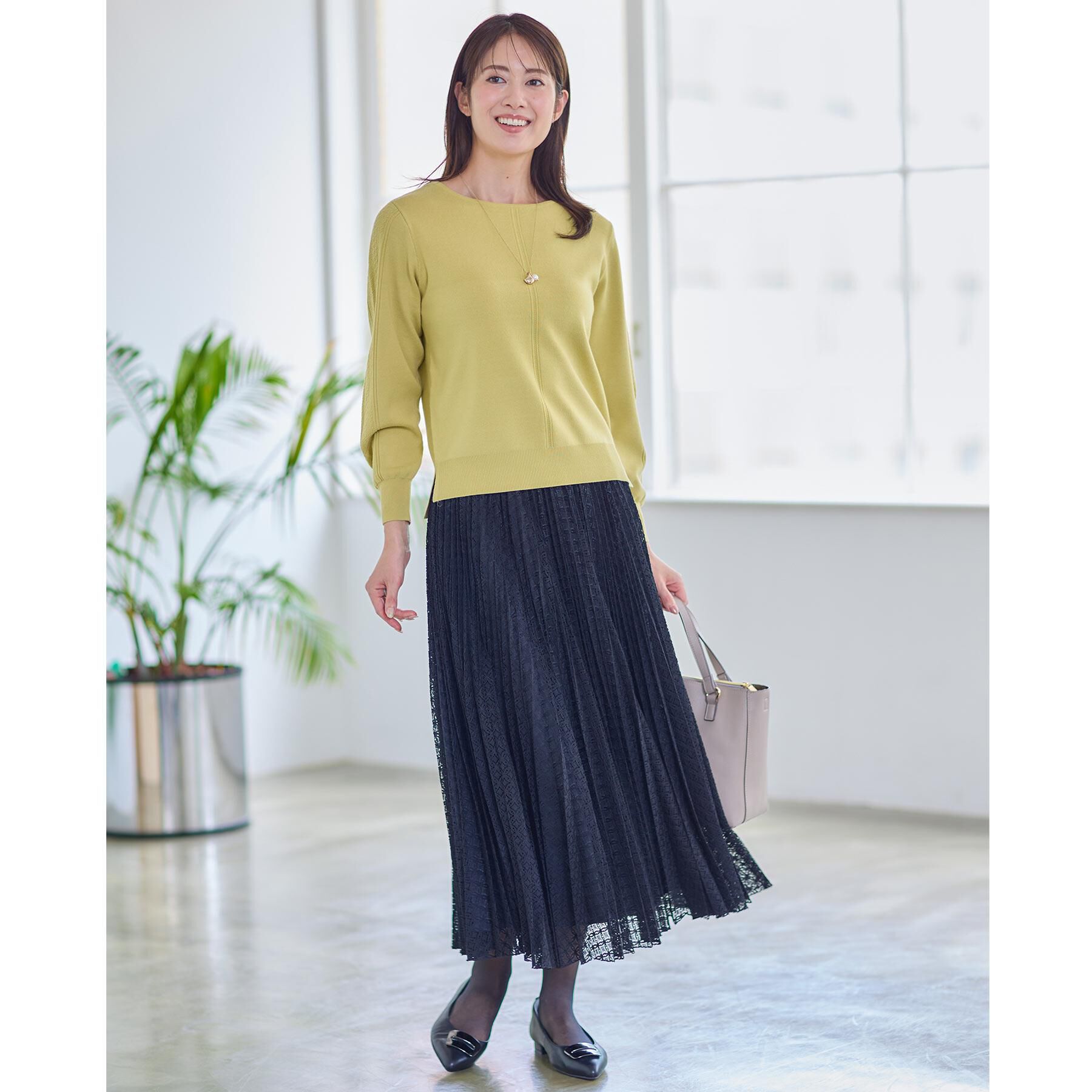 Reflect「【選べる6色／長く着られる◎】ボートネックニット」|ニット・セーター|