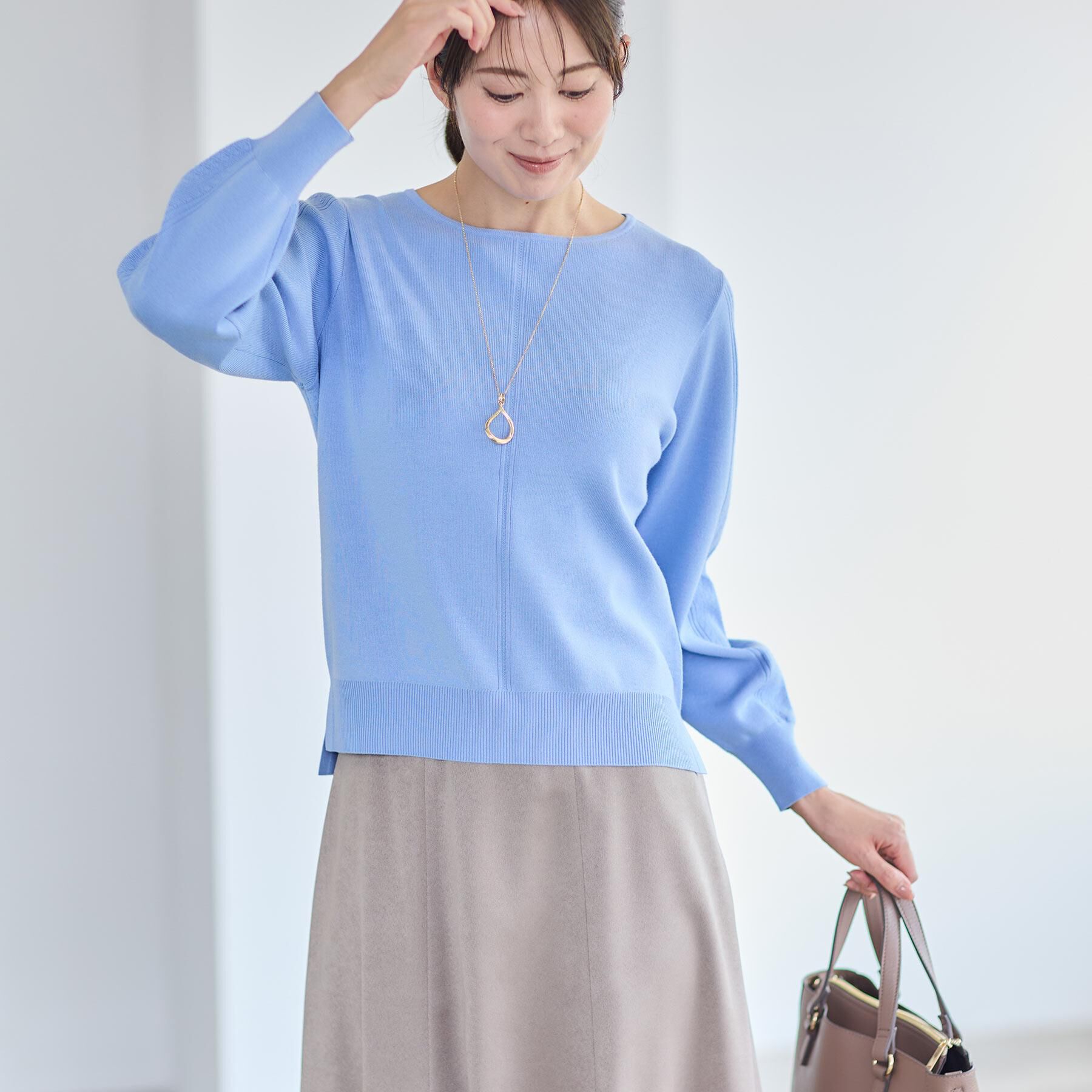 Reflect「【選べる6色／長く着られる◎】ボートネックニット」|ニット・セーター|