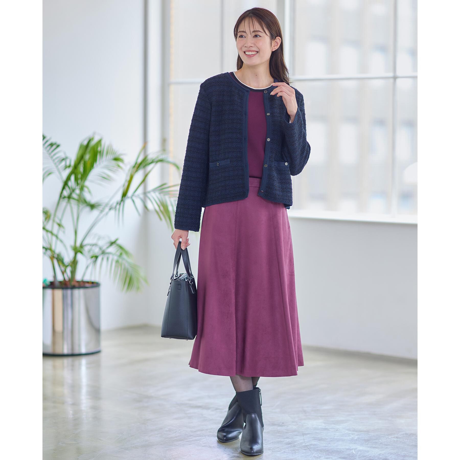 Reflect「【ライトアウター／ゆったりシルエット／気軽な羽織に◎】ドライタッチカーディガン」|カーディガン|