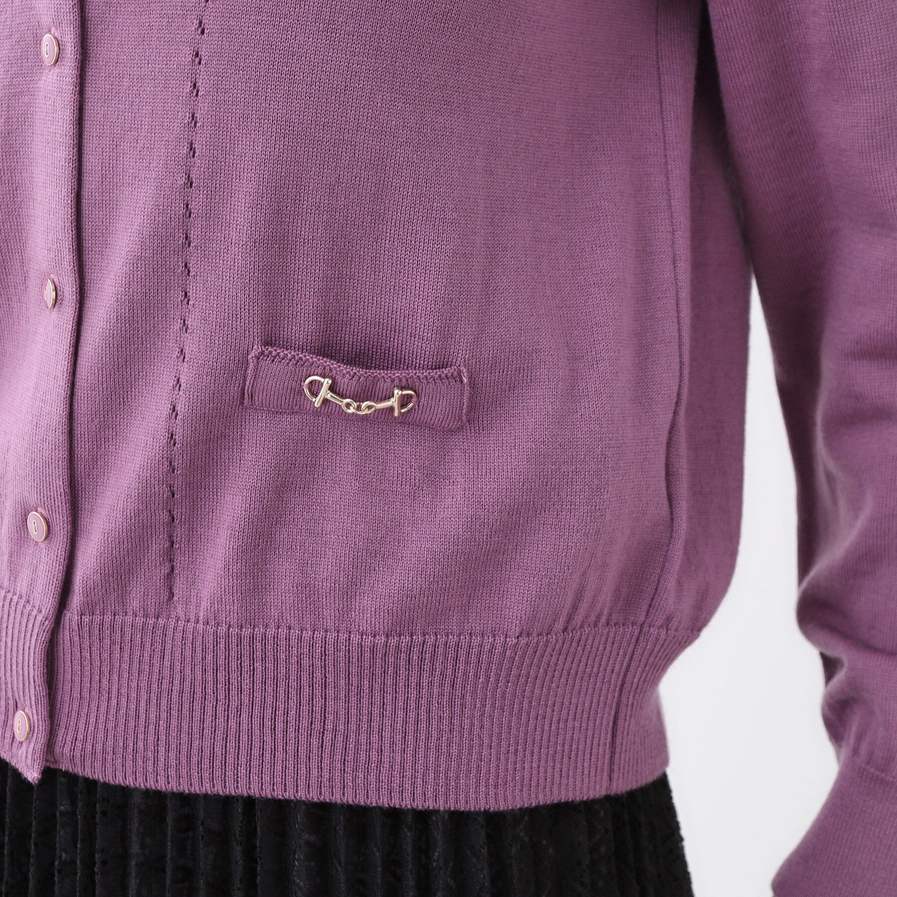 Reflect「【WEB先行カラーあり／軽い羽織に◎／アンサンブル可】透かし柄カーディガン」|カーディガン|