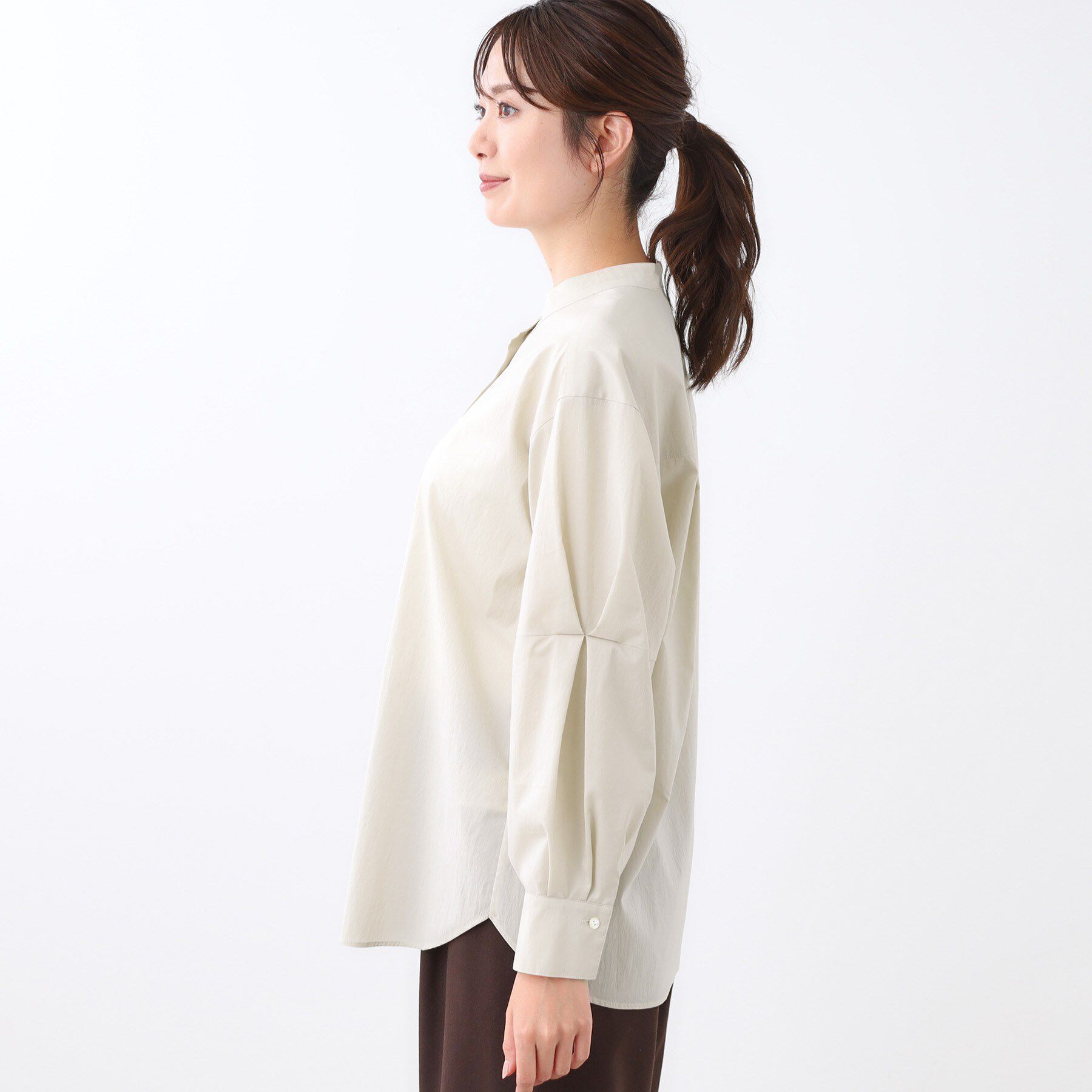 Reflect「【さらっと一枚で決まる／重ね着にもおすすめ◎】タックスリーブシャツブラウス」|シャツ・ブラウス|
