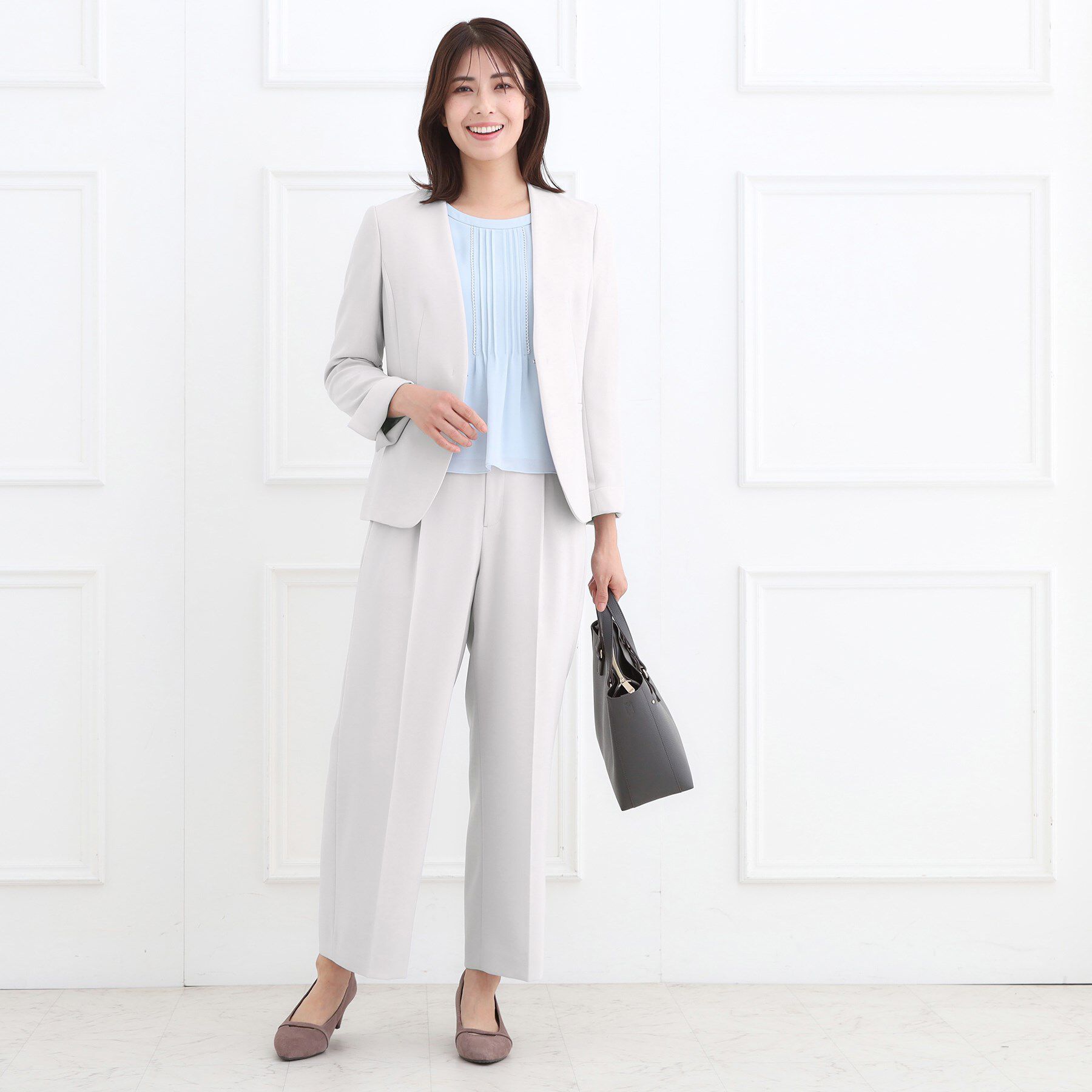 Reflect「【通勤／セットアップ可】ノーカラージャケット」|ノーカラージャケット|