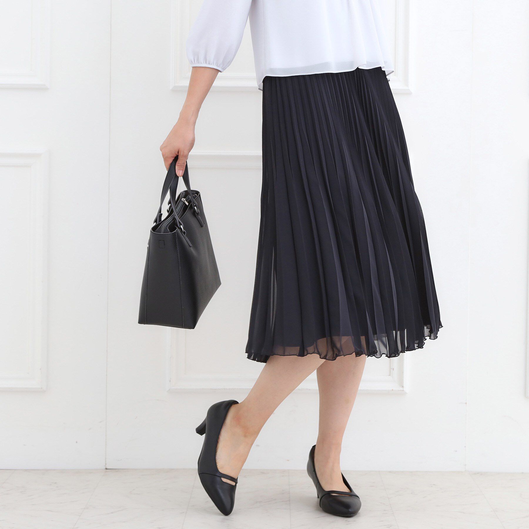 Reflect「【お仕事に◎】シフォンジョーゼットプリーツスカート」|スカート|