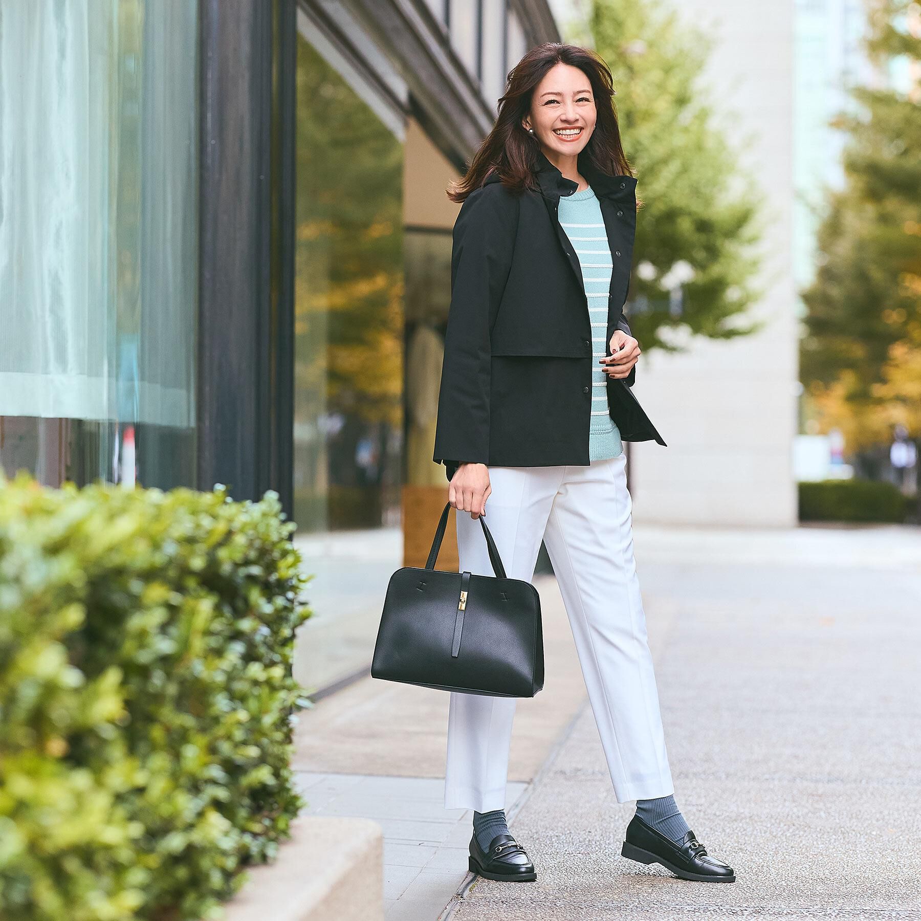 Reflect「【腰周りすっきり◎】センタープレス入りテーパードパンツ」|その他|