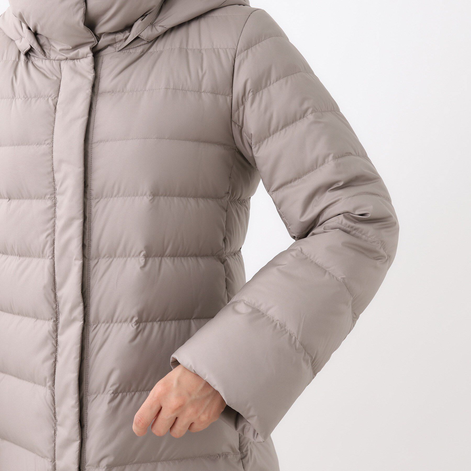 Reflect「【定番人気】フーデッドミドルダウンコート」|ダウン|