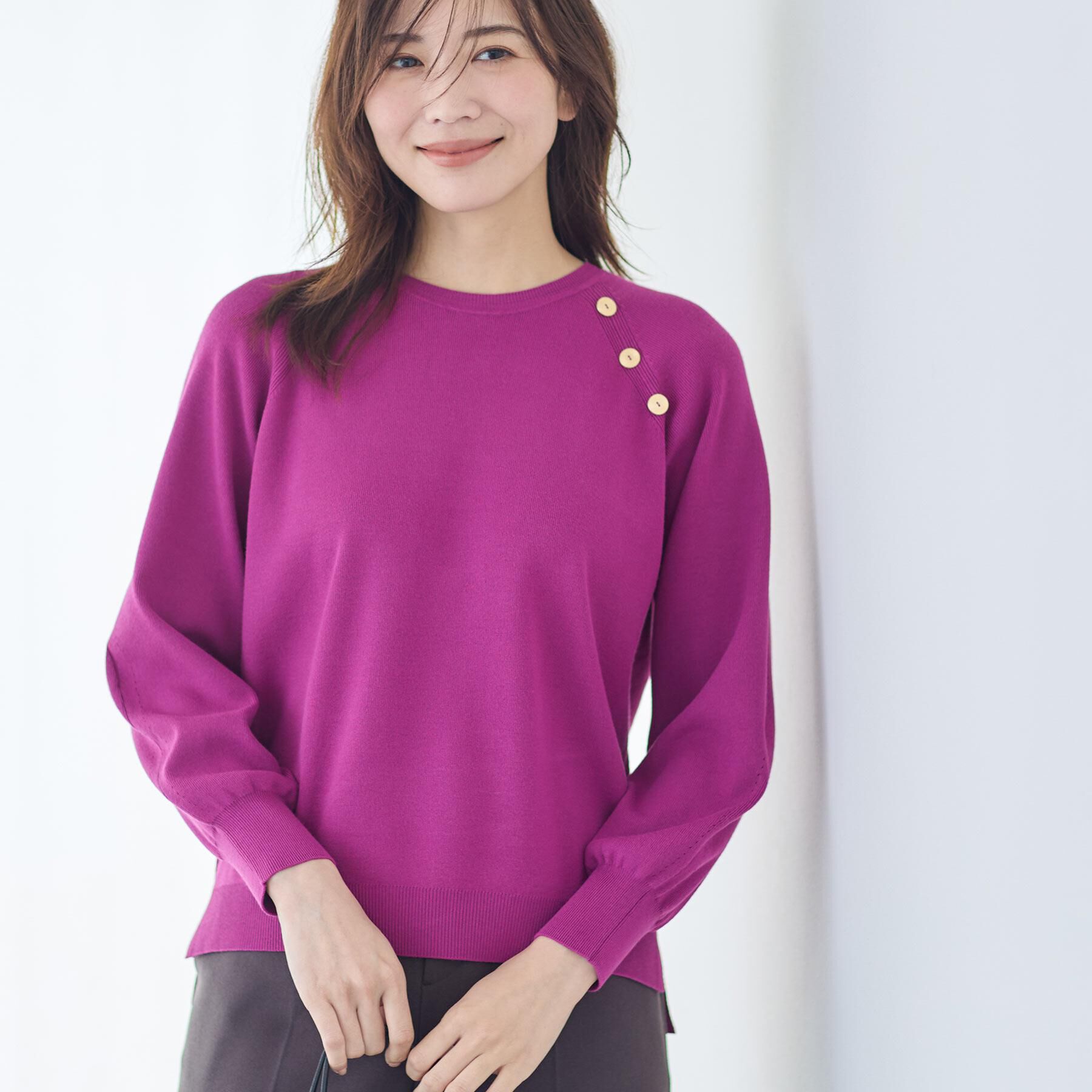 Reflect「【ゆったり着られる◎】ラグランスリーブニット」|ニット・セーター|