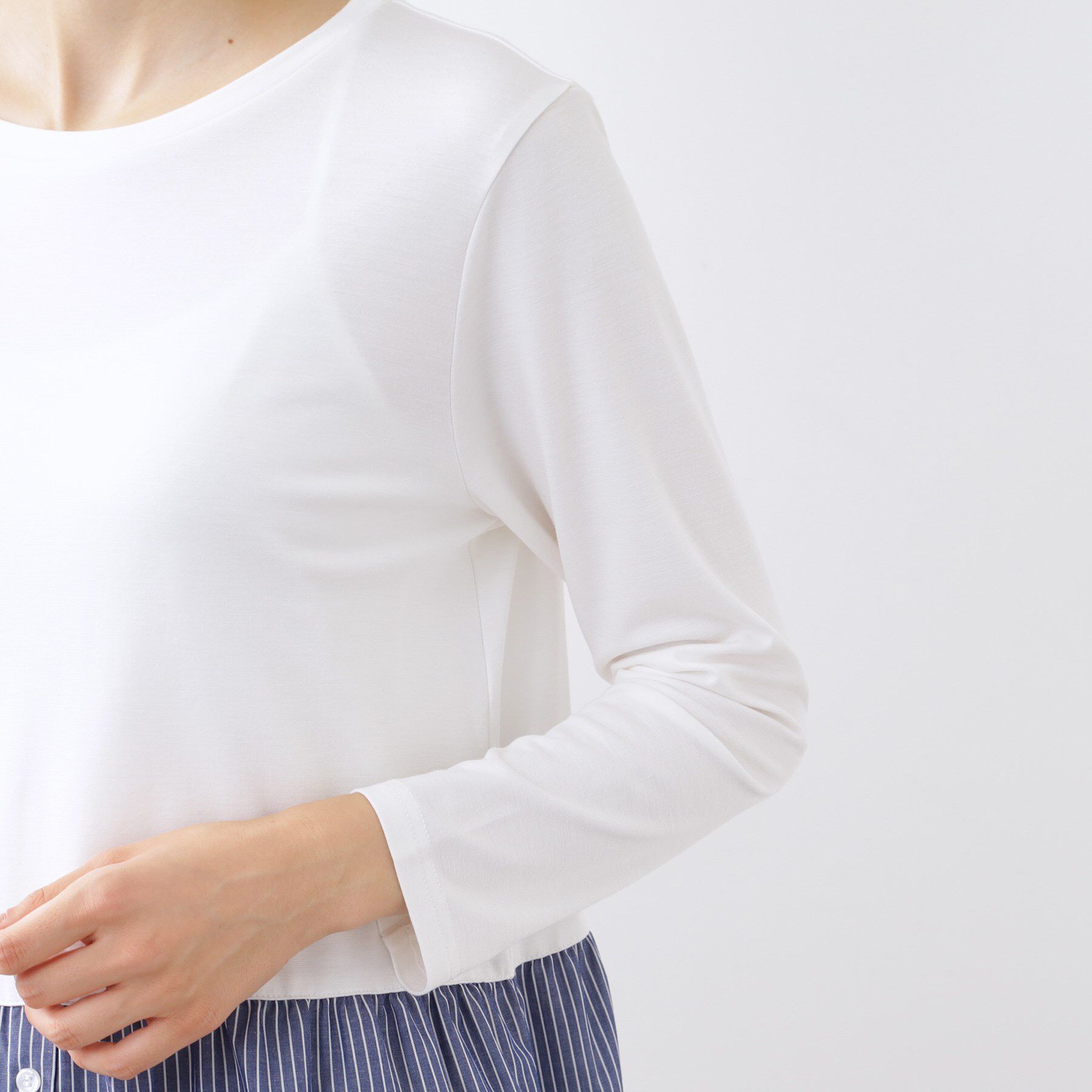 Reflect「【重ね着でも一枚着でも◎】ドッキングジャージトップス」|Tシャツ・カットソー|