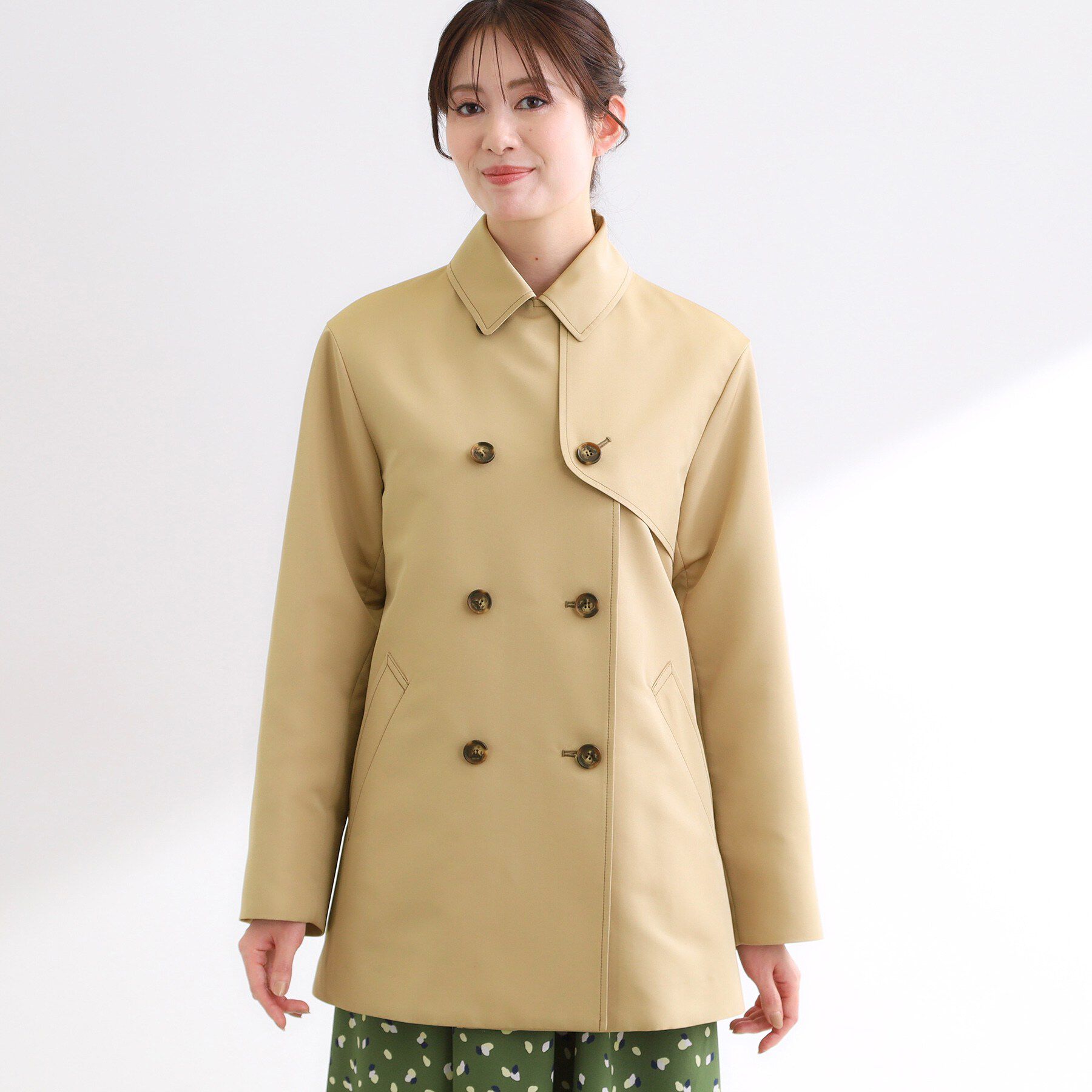 Reflect「【オン・オフ着回しやすい◎】ダブルブレストジャケット」|ステンカラーコート|