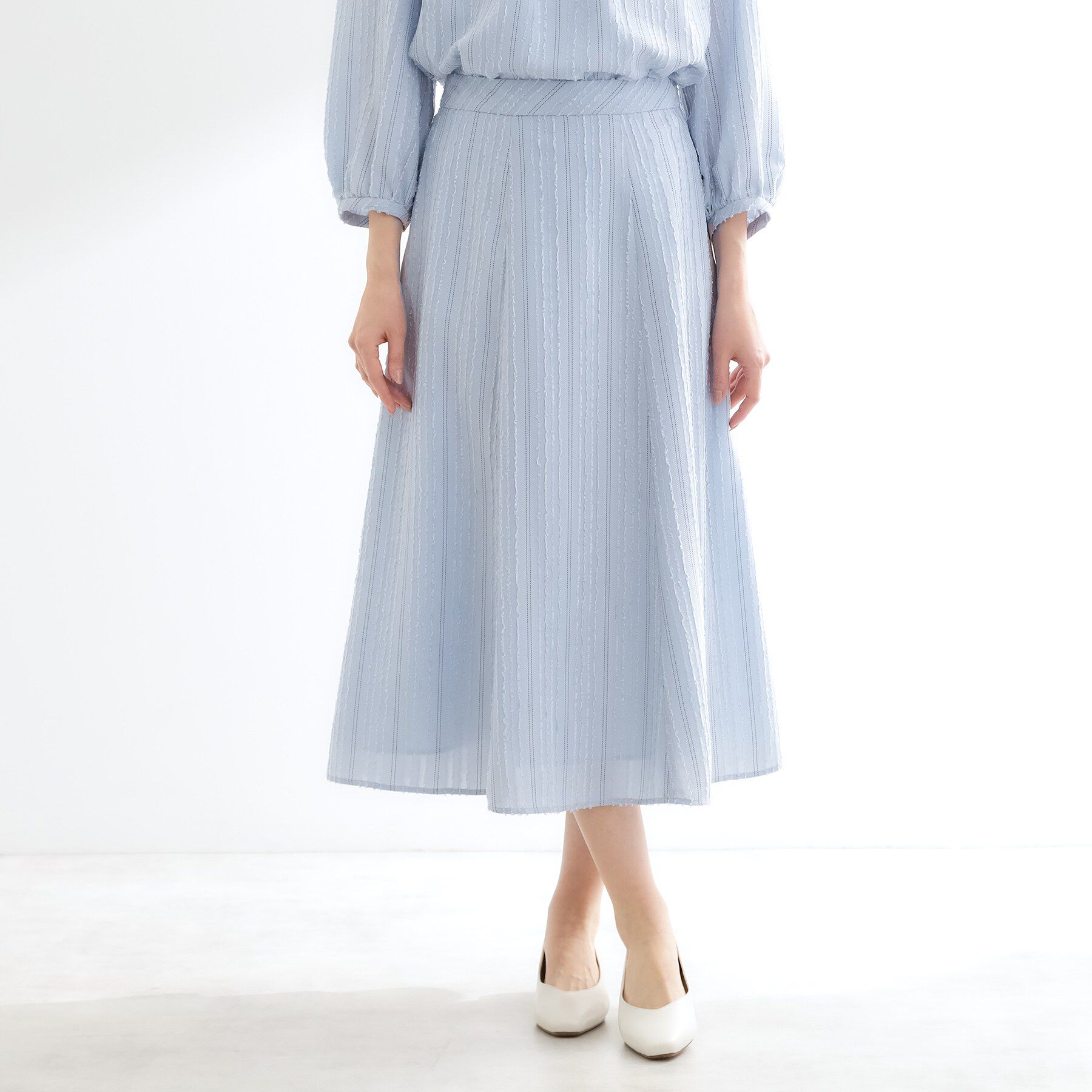 Reflect「【セットアップ可】ストライプ柄ジャカードスカート」|スカート|