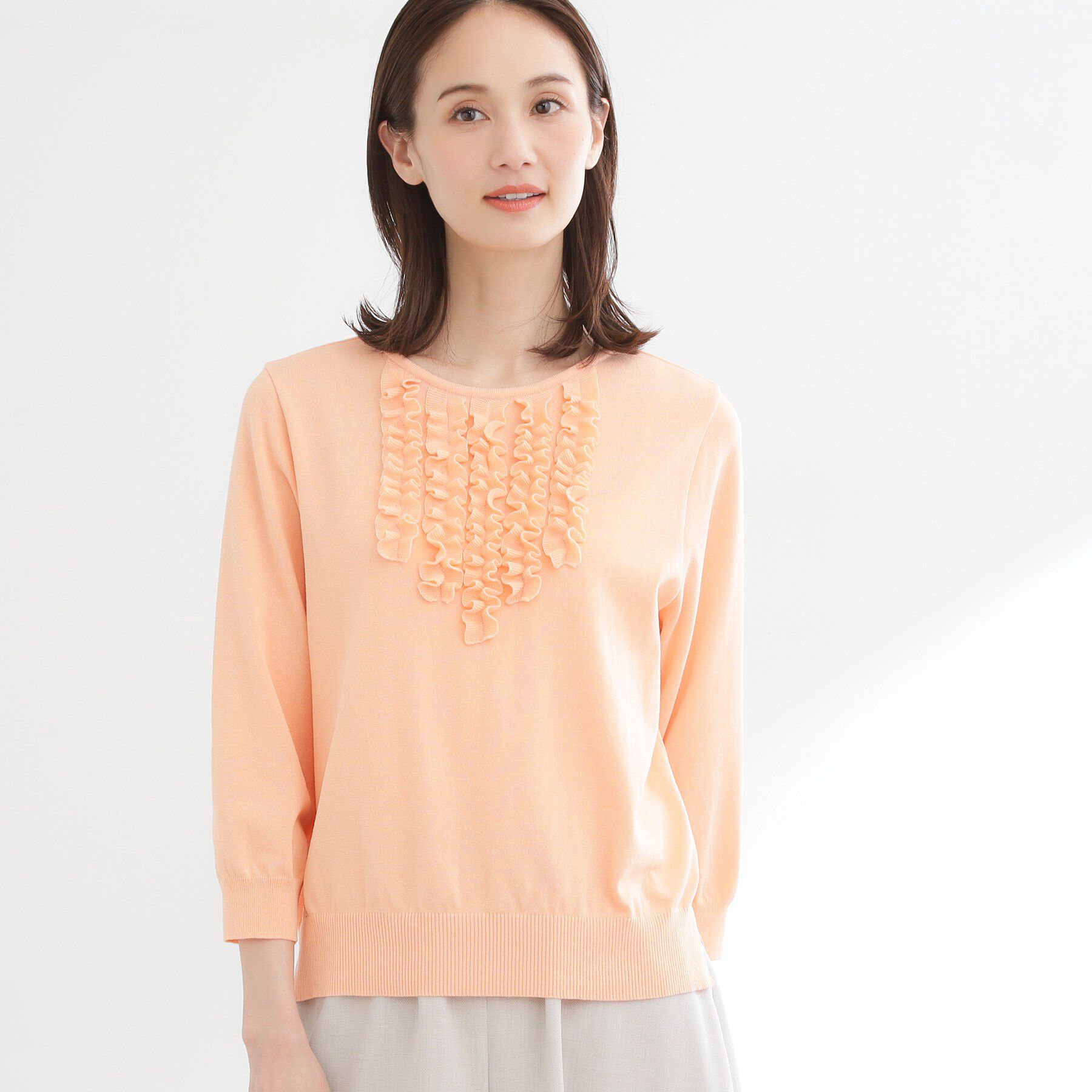 Reflect「フロントフリルデザインニット」|ニット・セーター|