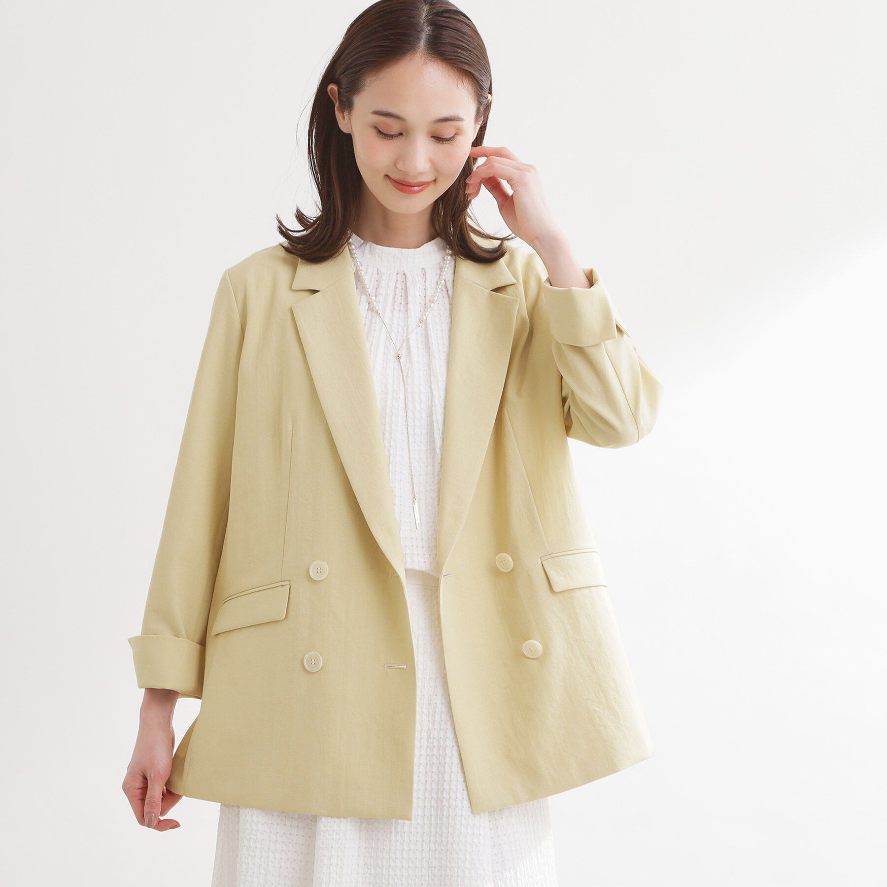 Reflect「コットンリネンテーラードジャケット」|テーラードジャケット|