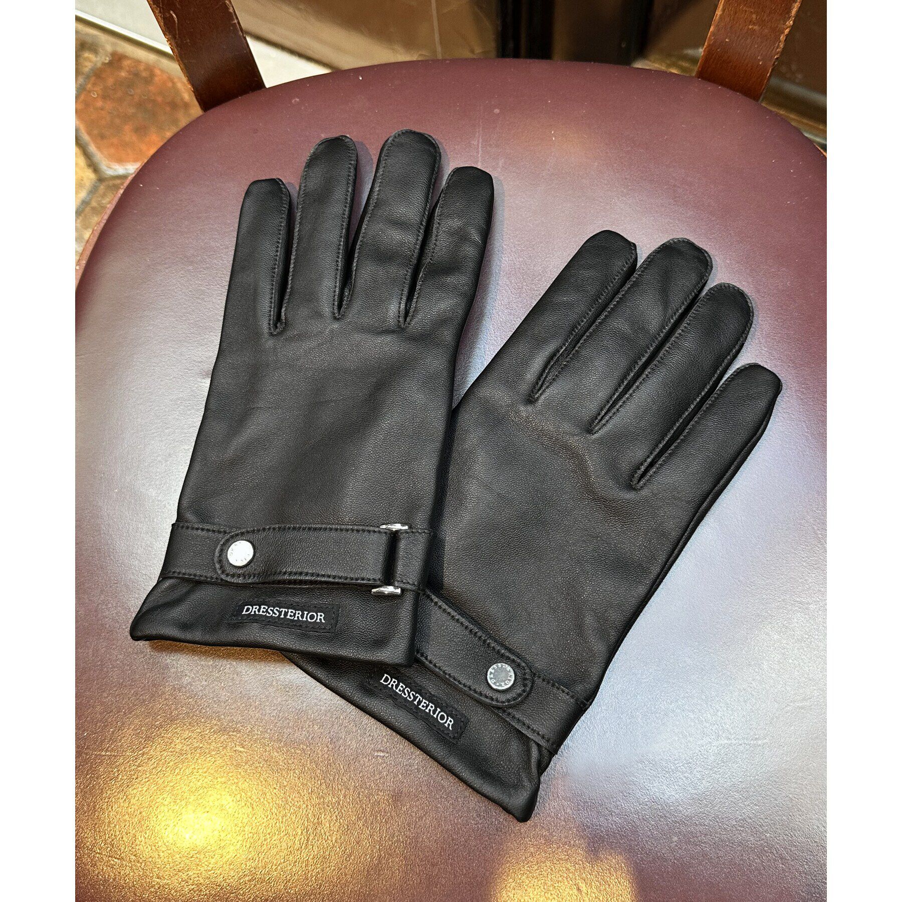 DRESSTERIOR「【スマホ対応】羊革スマートグローブ」|手袋|ブラック(019)