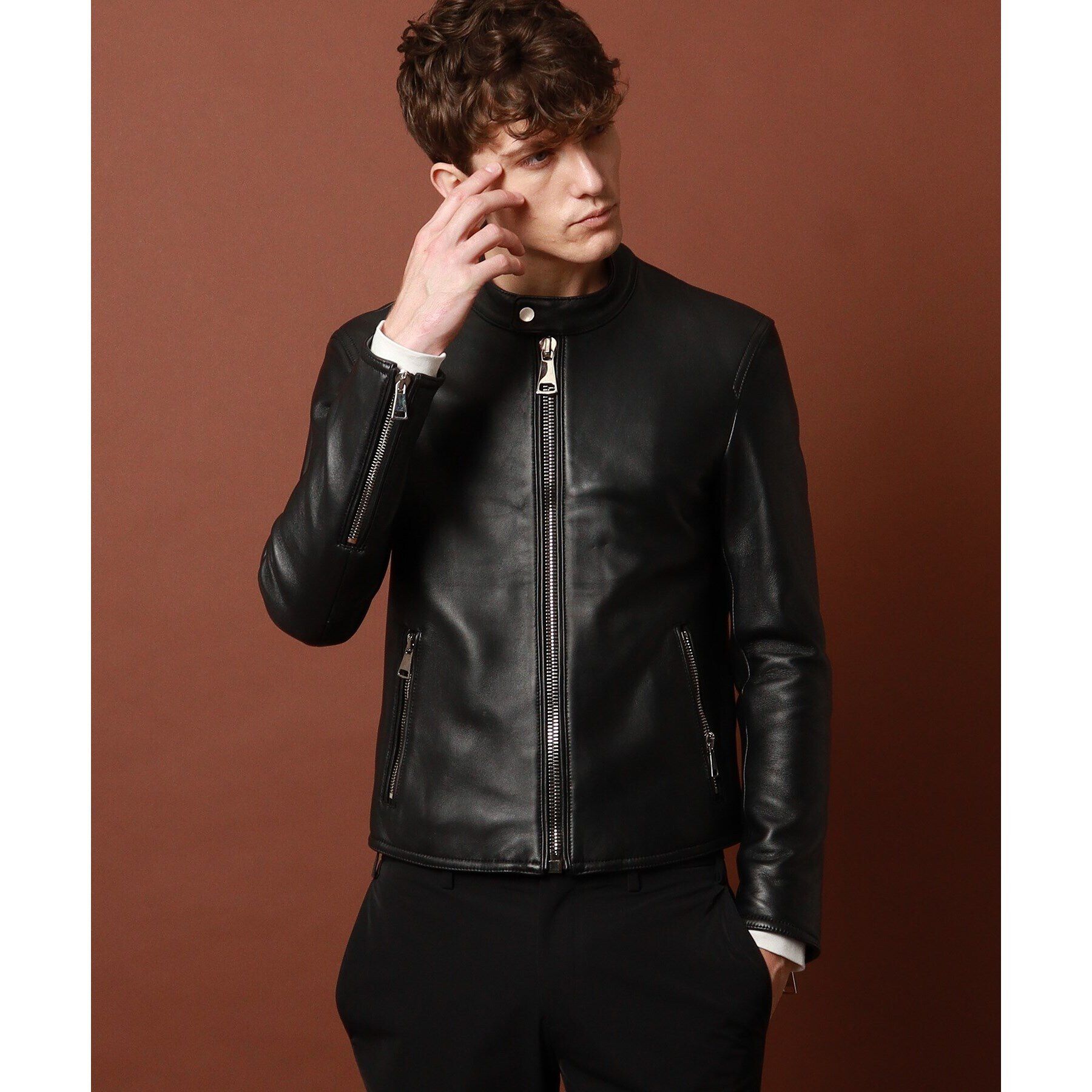 DRESSTERIOR「【干場義雅&times;DRESSTERIOR】レザーライダースジャケット」|ライダースジャケット|