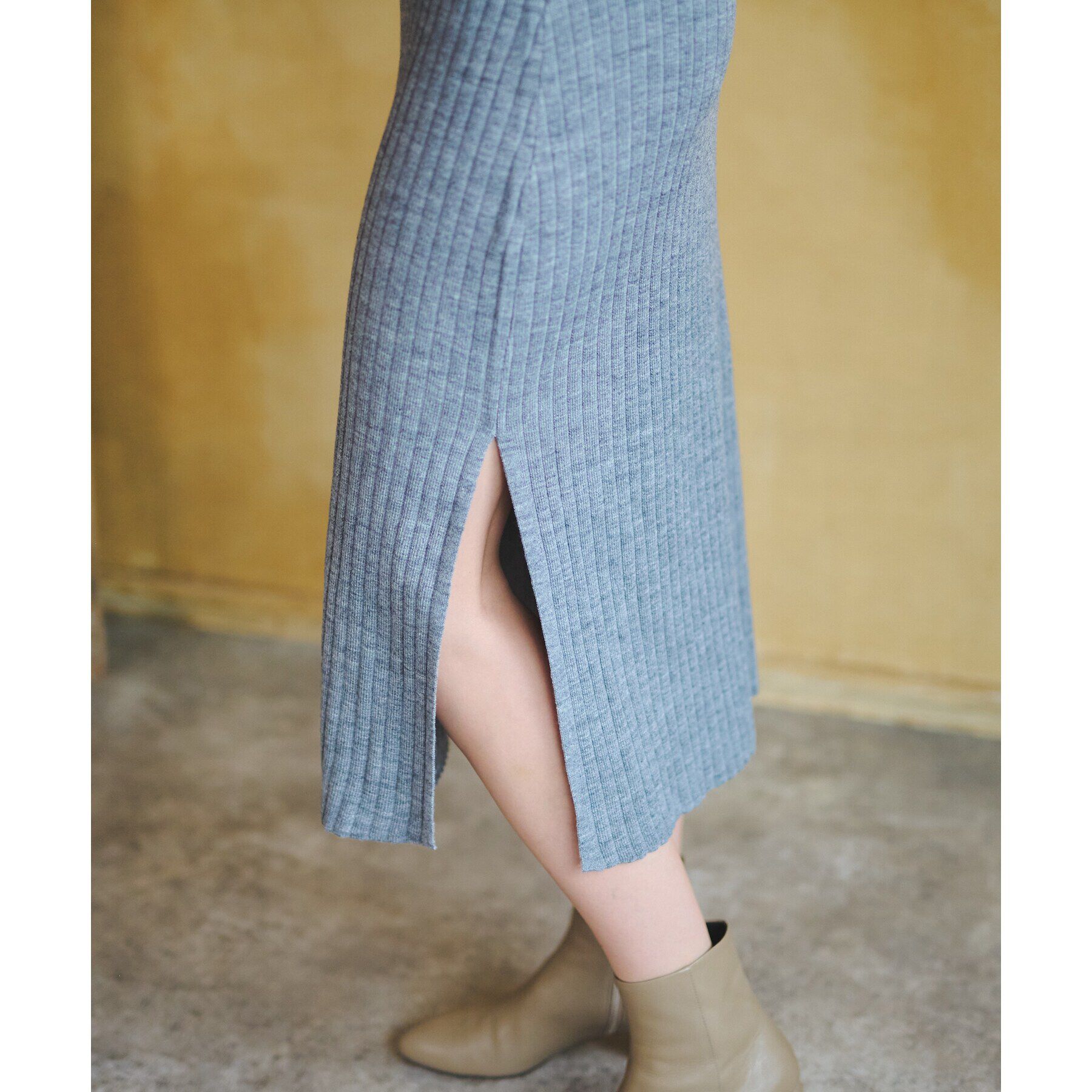 DRESSTERIOR「デコルテリブニットワンピース」|ワンピース|