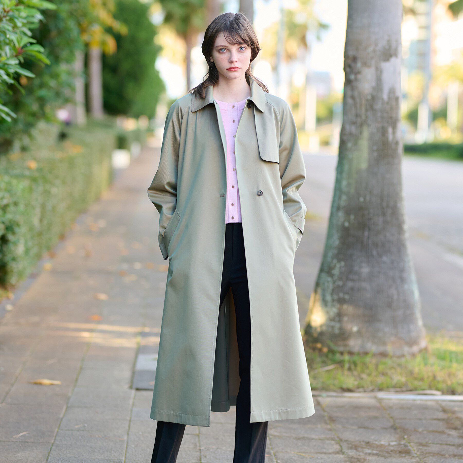 DRESSTERIOR「【ウォッシャブル/美シルエット】ライトトレンチコート」|トレンチコート|