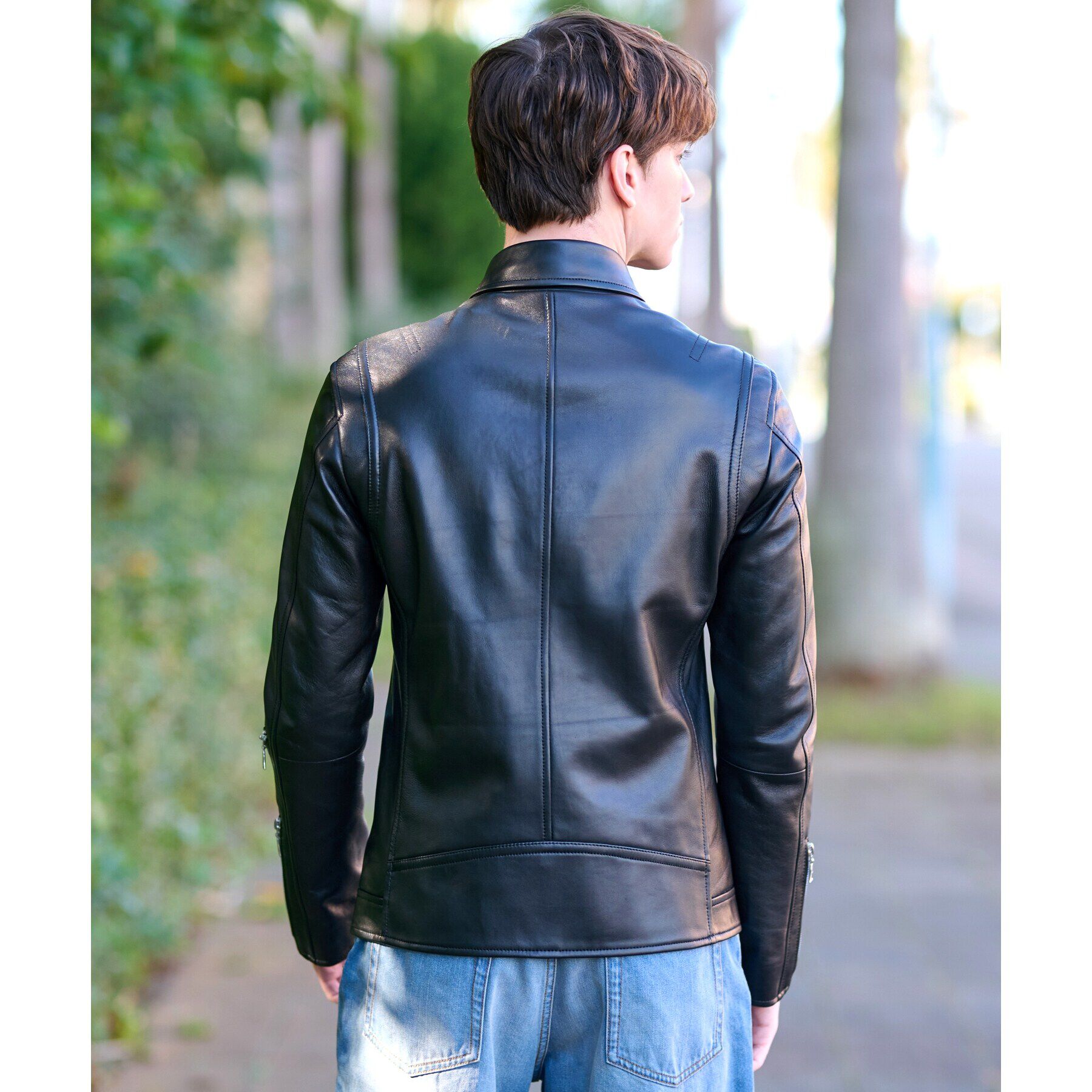 DRESSTERIOR「【本革】レザーライダースジャケット」|ライダースジャケット|