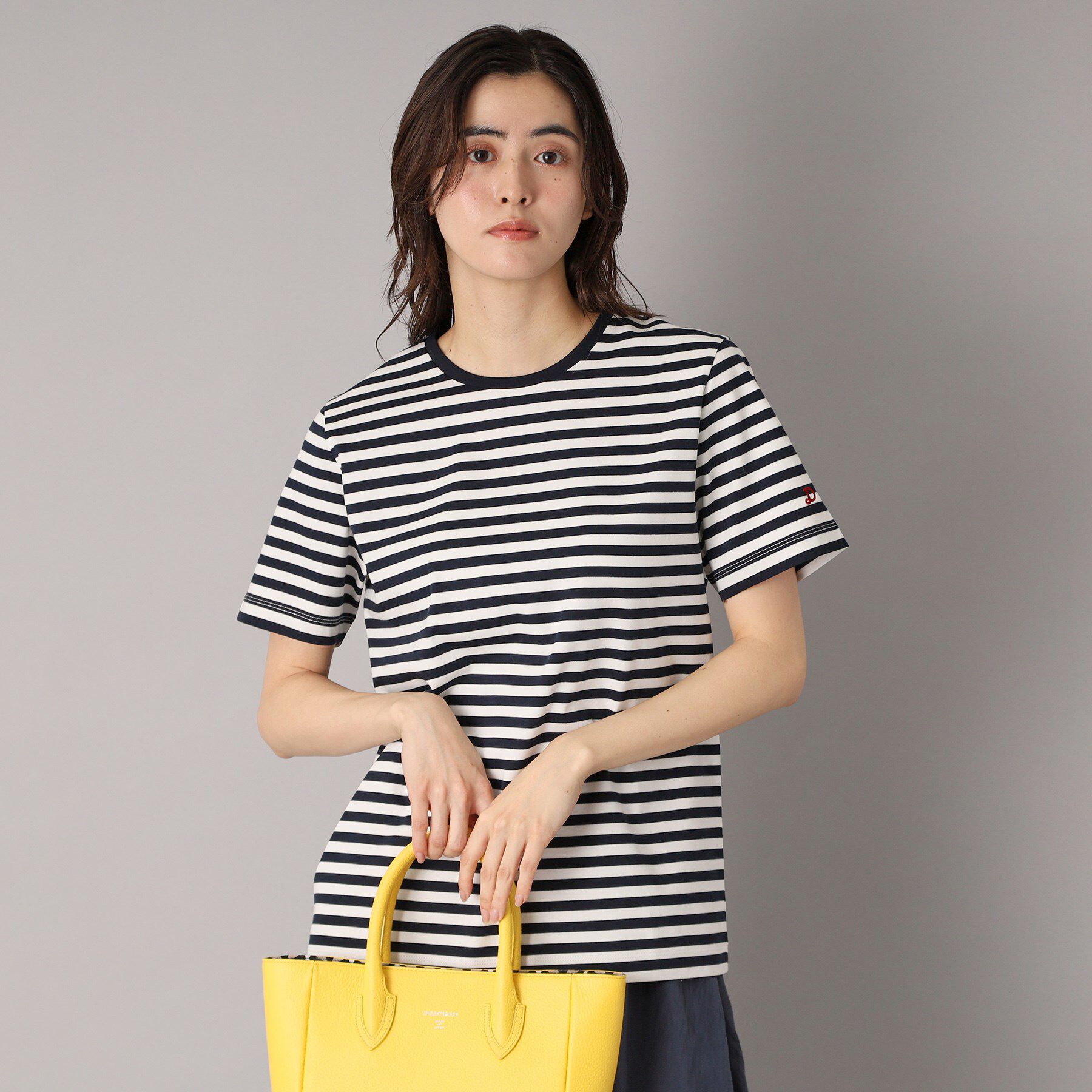 DRESSTERIOR「【接触冷感/抗菌防臭/消臭】アイスクリアコットンボーダーTシャツ」|Tシャツ・カットソー|