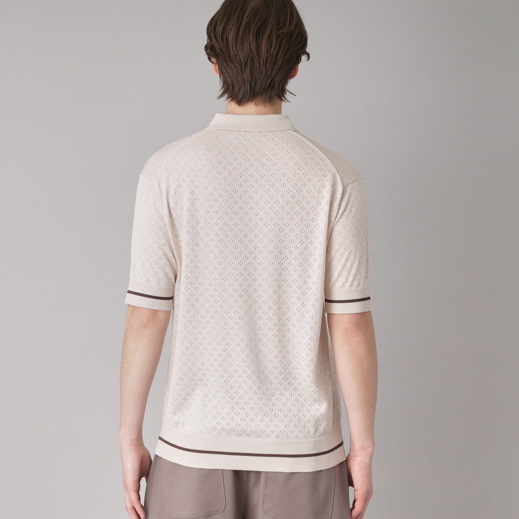 DRESSTERIOR「レースジャカード ニットポロ」|ポロシャツ|