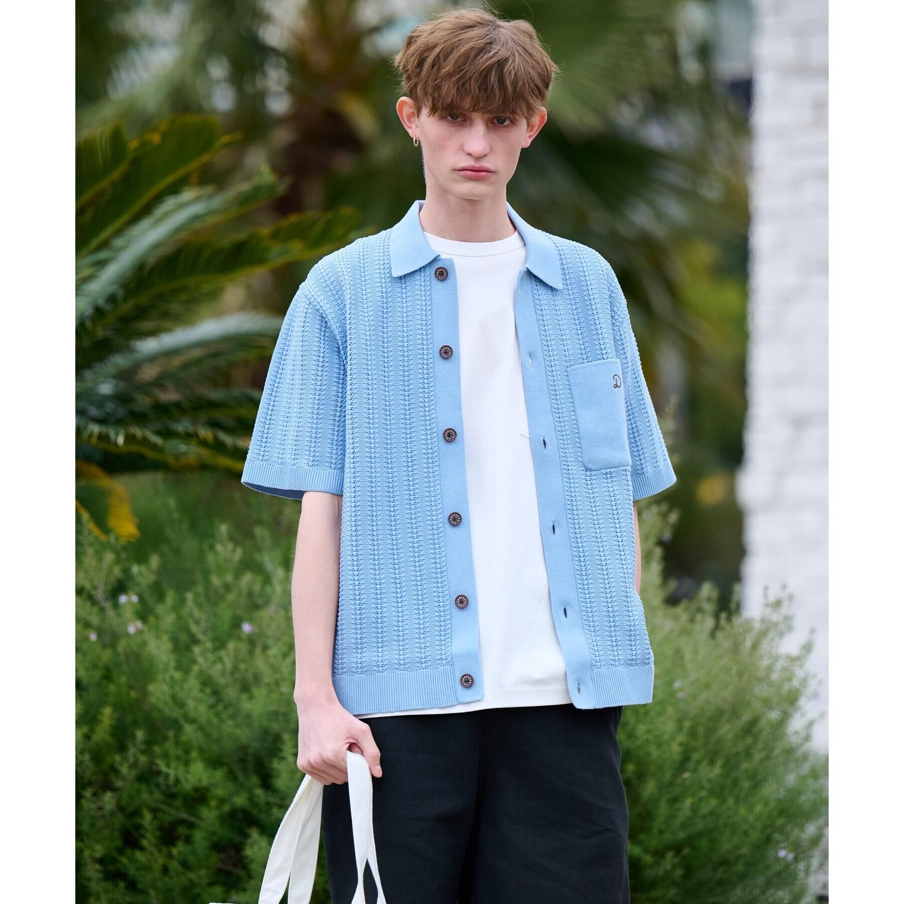 DRESSTERIOR「オーガニックコットン キューバニットシャツ」|ニット・セーター|