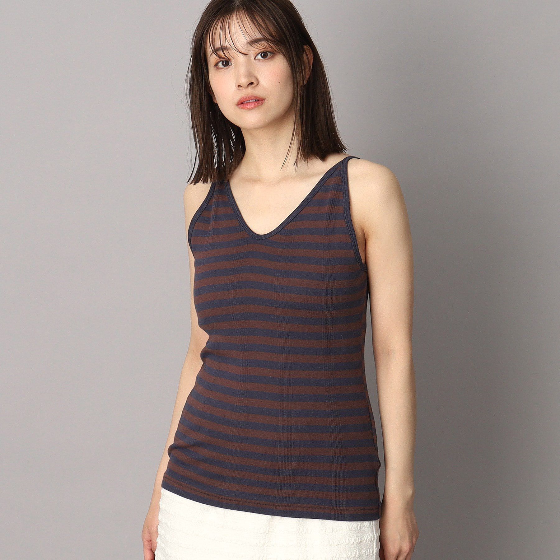 DRESSTERIOR「Robert．P．Miller（ロベルト・ピー・ミラー）パネルリブ カップ付き キャミタンクトップ」|キャミソール|