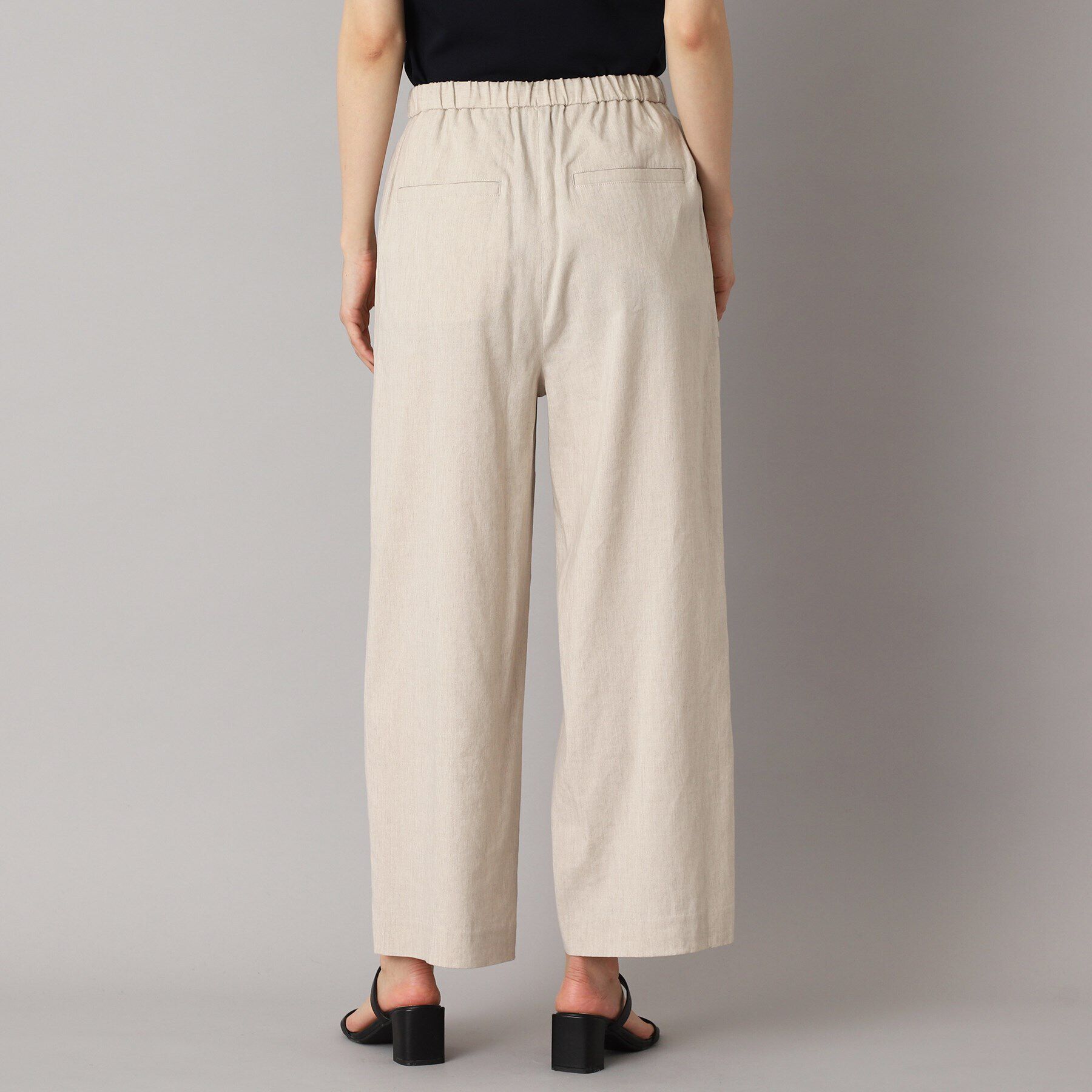 DRESSTERIOR「【接触冷感/洗える/ウエストゴム】ウォッシャブルリネンイージーワイドパンツ」|その他|